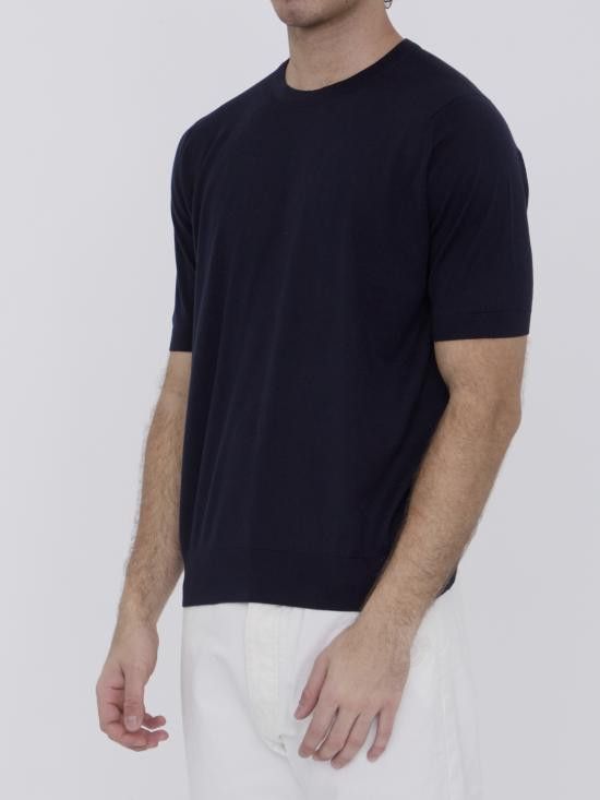 John Smedley JOHN SMEDLEY Men T-Shirts KEMPTON BLUE Size US XL / EU 56 / 4 - 2 Thumbnail
