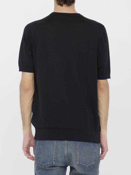 John Smedley JOHN SMEDLEY Men T-Shirts KEMPTON BLACK Size US L / EU 52-54 / 3 - 4 Thumbnail