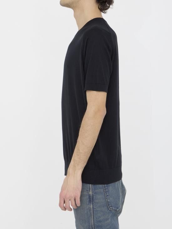 John Smedley JOHN SMEDLEY Men T-Shirts KEMPTON BLACK Size US L / EU 52-54 / 3 - 3 Thumbnail