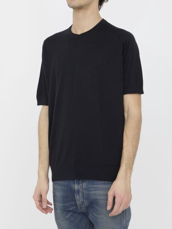 John Smedley JOHN SMEDLEY Men T-Shirts KEMPTON BLACK Size US L / EU 52-54 / 3 - 2 Thumbnail
