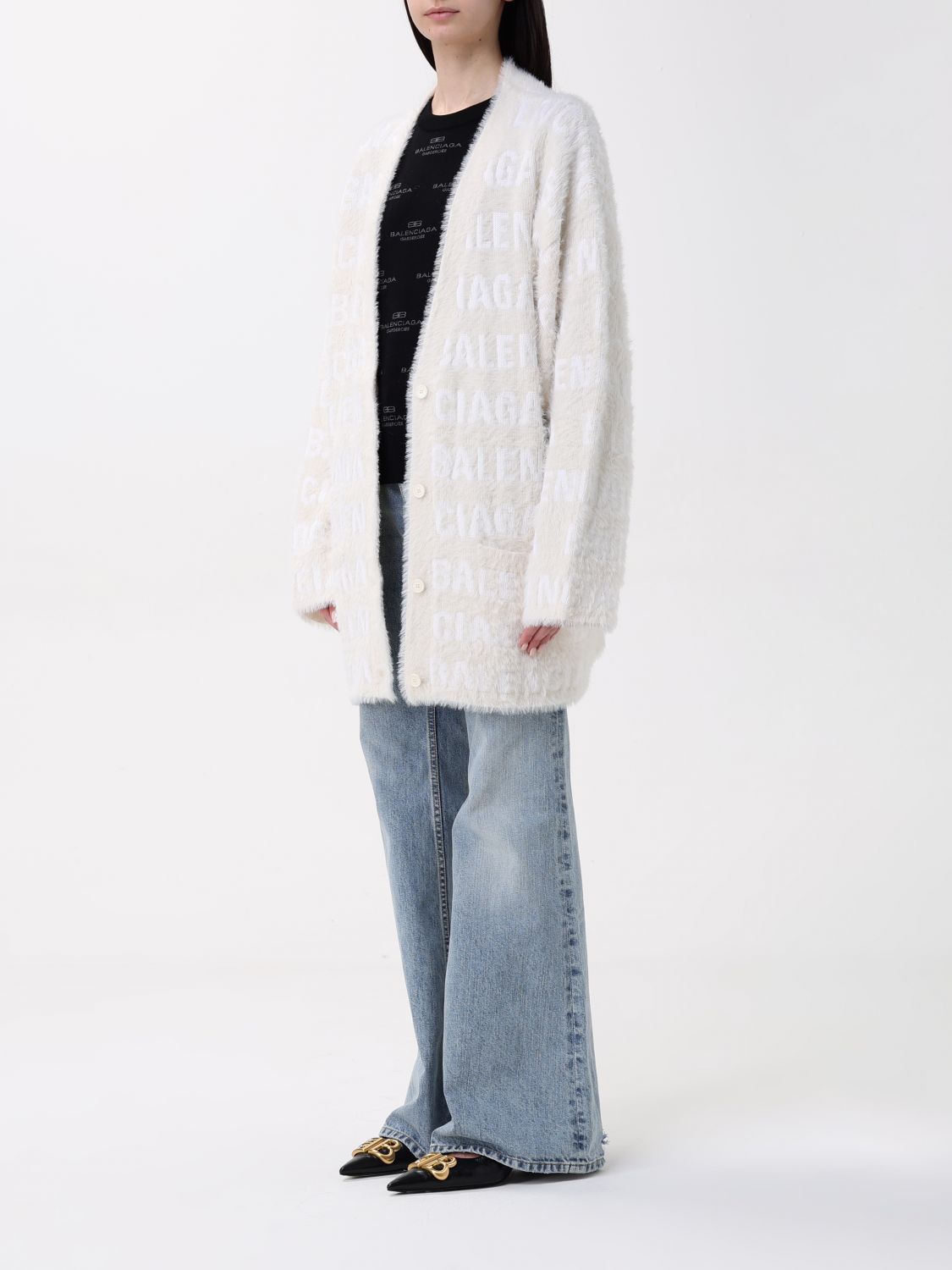 Balenciaga Balenciaga Sweater Woman Yellow Cream Size M / US 6-8 / IT 42-44 - 4 Thumbnail