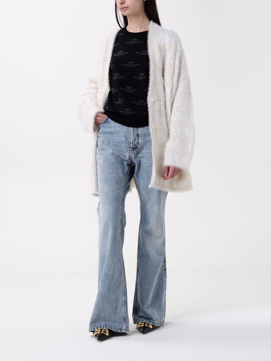 Balenciaga Balenciaga Sweater Woman Yellow Cream Size M / US 6-8 / IT 42-44 - 2 Thumbnail