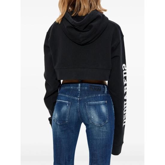 Dsquared2 DSQUARED2 Women Hoodies S25462 S72GU0494 900 BLACK Size M / US 6-8 / IT 42-44 - 2 Thumbnail