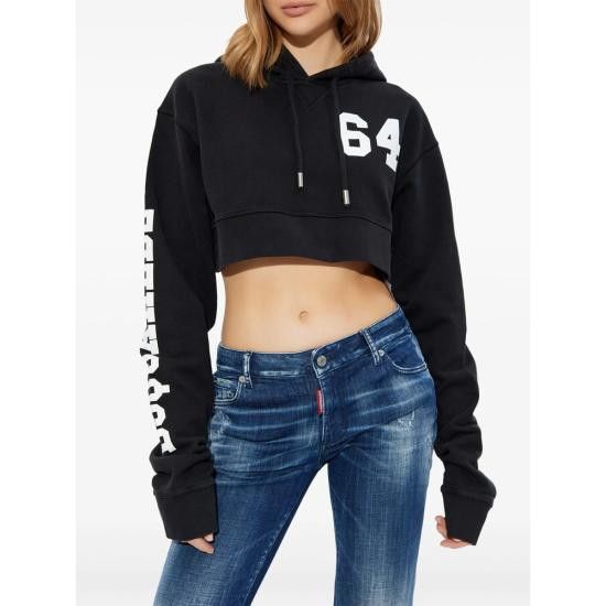 Dsquared2 DSQUARED2 Women Hoodies S25462 S72GU0494 900 BLACK Size M / US 6-8 / IT 42-44 - 3 Thumbnail