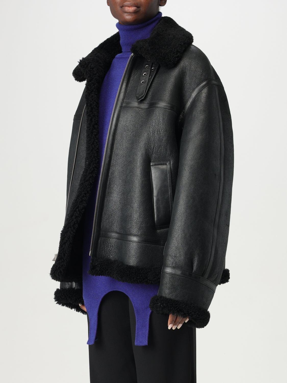 Saint Laurent Paris Saint Laurent Jacket Woman Black Size XS / US 0-2 / IT 36-38 - 3 Thumbnail