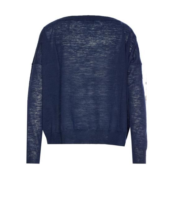 Roberto Collina ROBERTO COLLINA Women Sweater B19006 B1910 Blue Size M / US 6-8 / IT 42-44 - 2 Thumbnail
