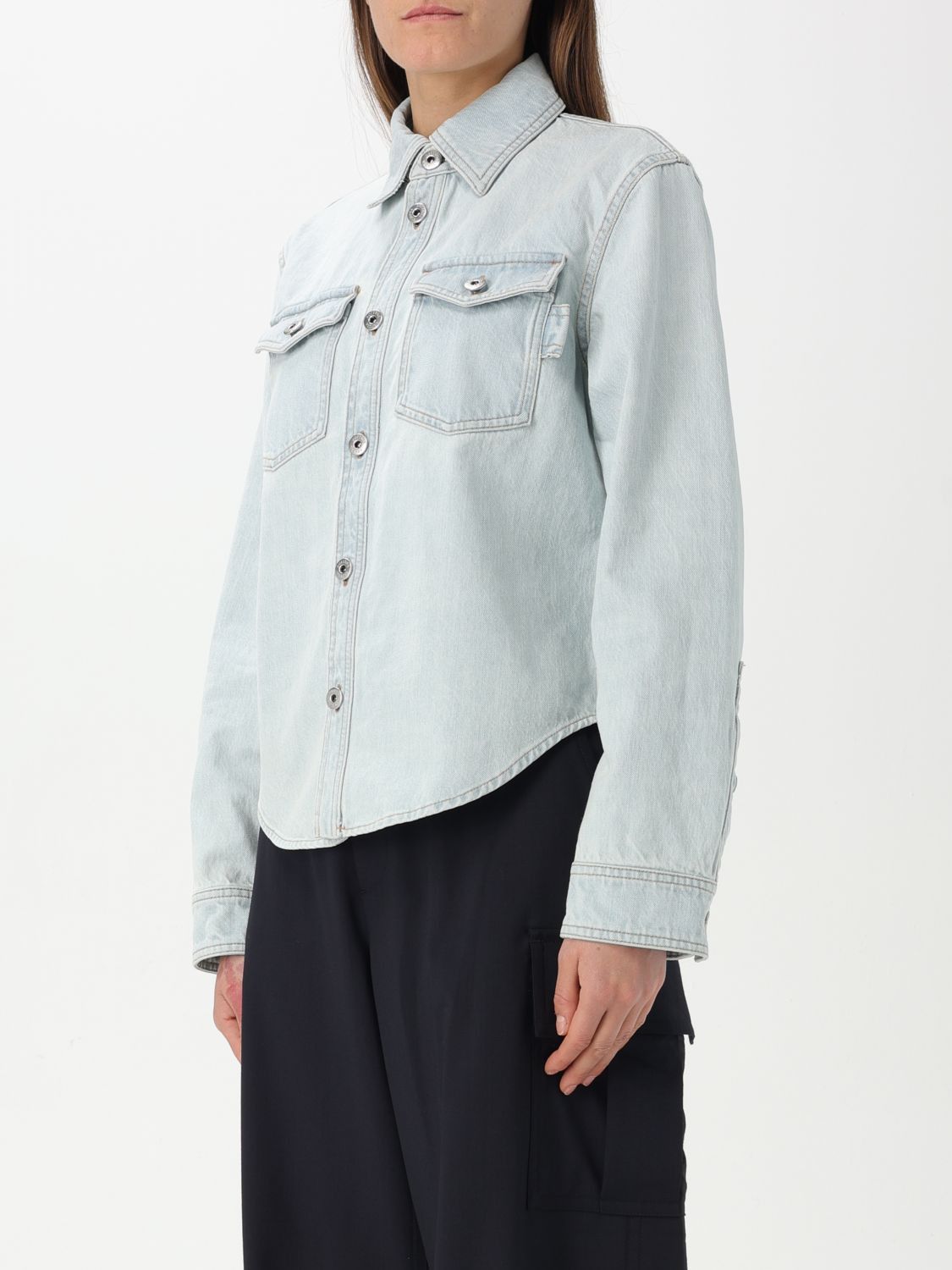 Bottega Veneta Bottega Veneta Shirt Woman Stone Washed Size M / US 6-8 / IT 42-44 - 4 Thumbnail