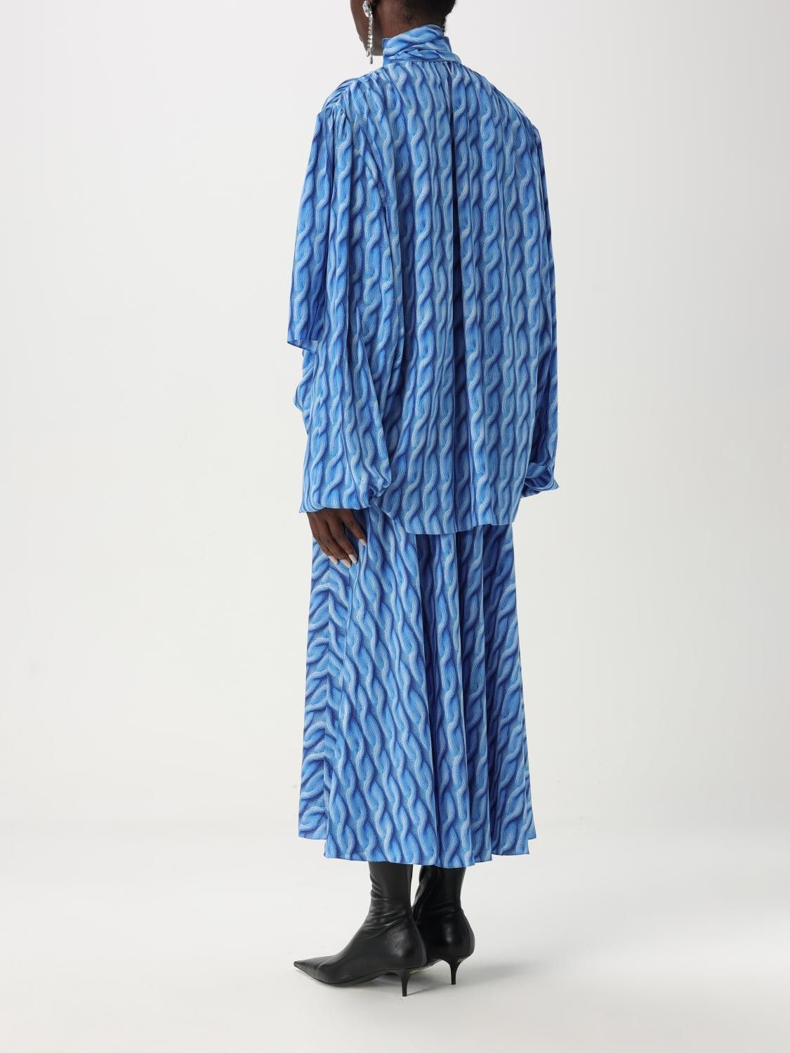 Balenciaga Balenciaga Dress Woman Gnawed Blue Size XS / US 0-2 / IT 36-38 - 3 Thumbnail