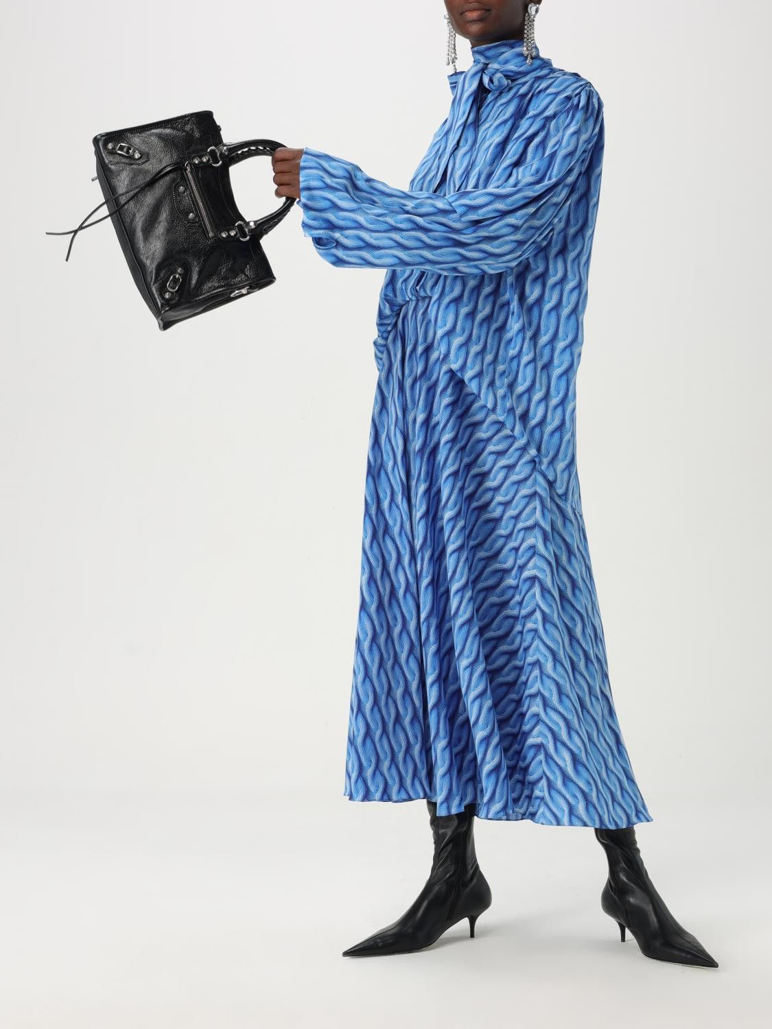 Balenciaga Balenciaga Dress Woman Gnawed Blue Size XS / US 0-2 / IT 36-38 - 2 Thumbnail