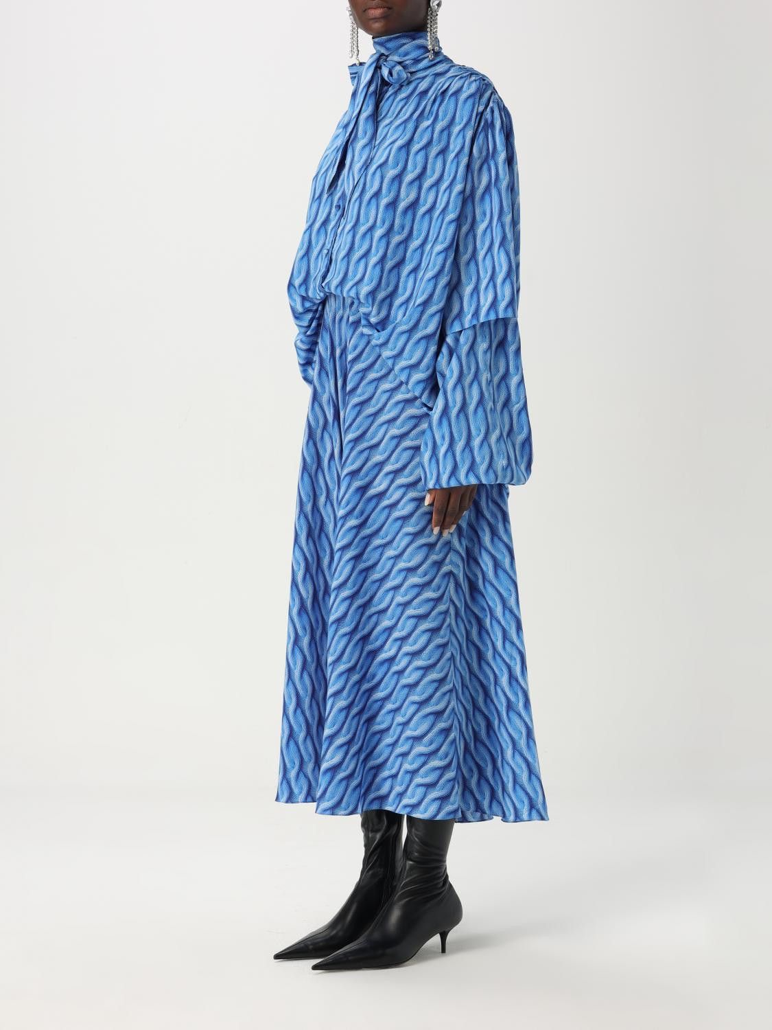 Balenciaga Balenciaga Dress Woman Gnawed Blue Size XS / US 0-2 / IT 36-38 - 4 Thumbnail