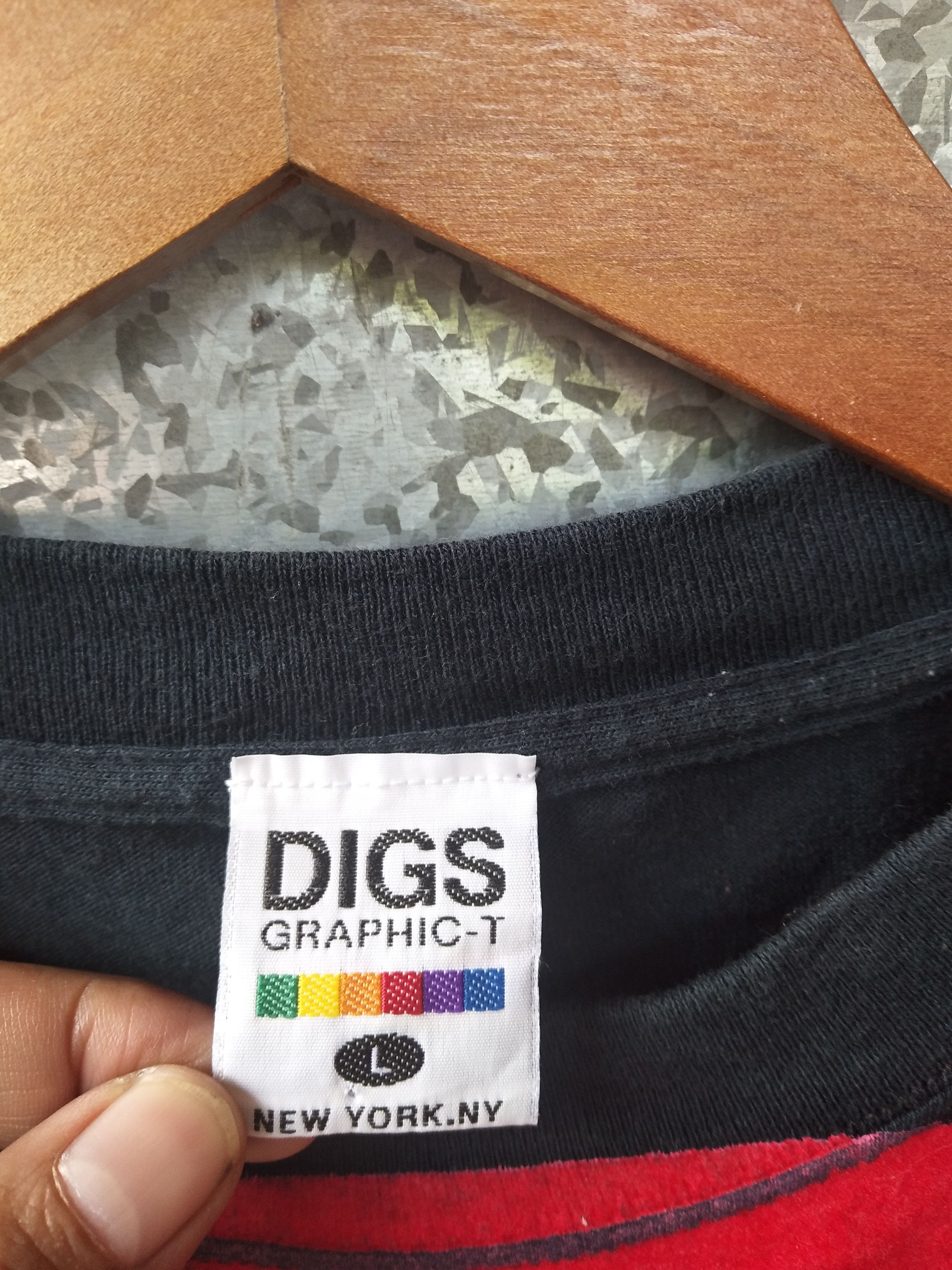 Japanese Brand 🔥 Digs Graphic stripes tee Japanese brand Made in Japan Size US L / EU 52-54 / 3 - 2 Thumbnail