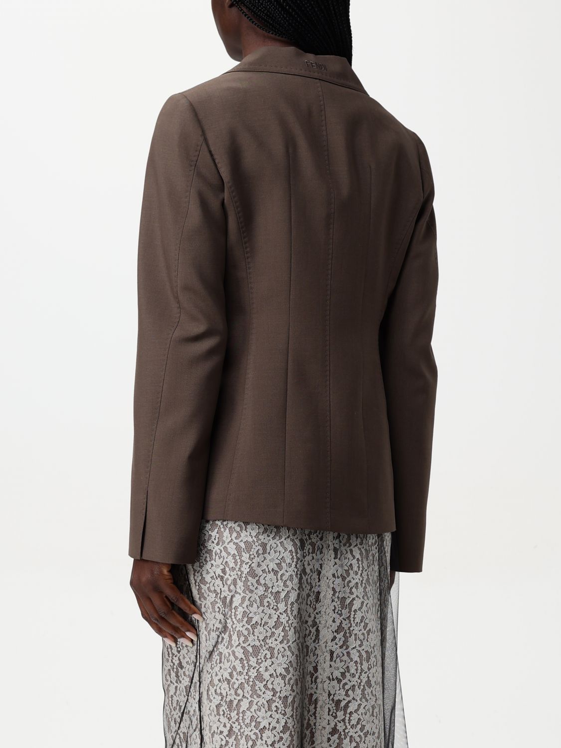 Fendi Fendi Jacket Woman Brown Size L / US 10 / IT 46 - 3 Thumbnail