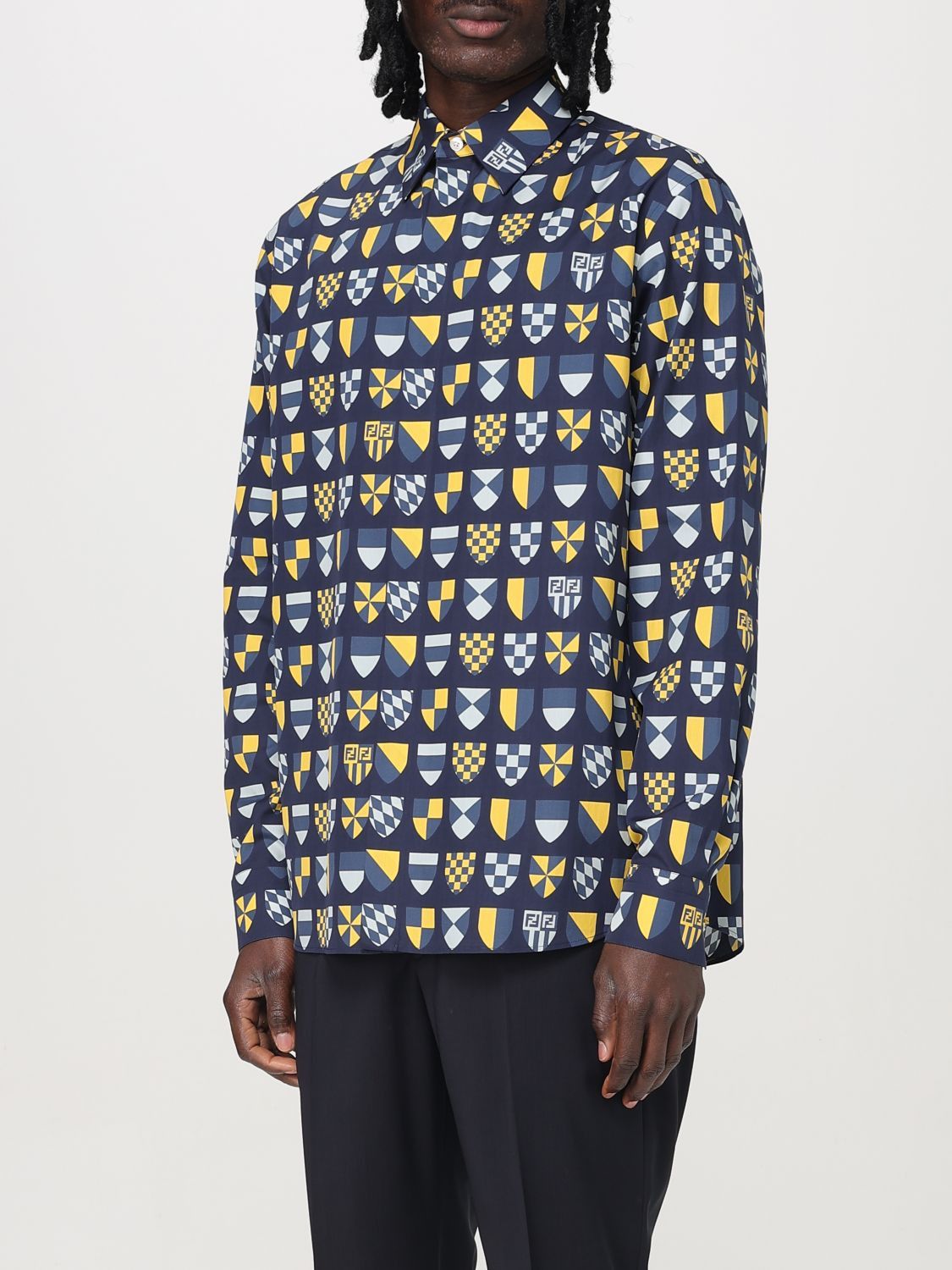 Fendi Fendi Shirt Men Navy Size US L / EU 52-54 / 3 - 4 Thumbnail