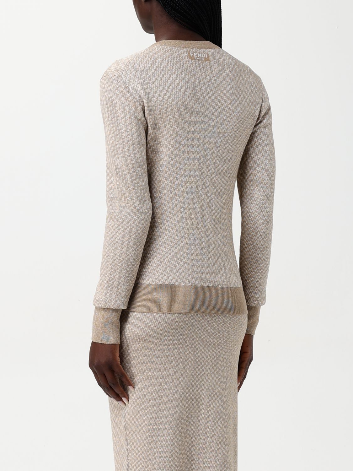 Fendi Fendi Sweater Woman Beige Size S / US 4 / IT 40 - 3 Thumbnail