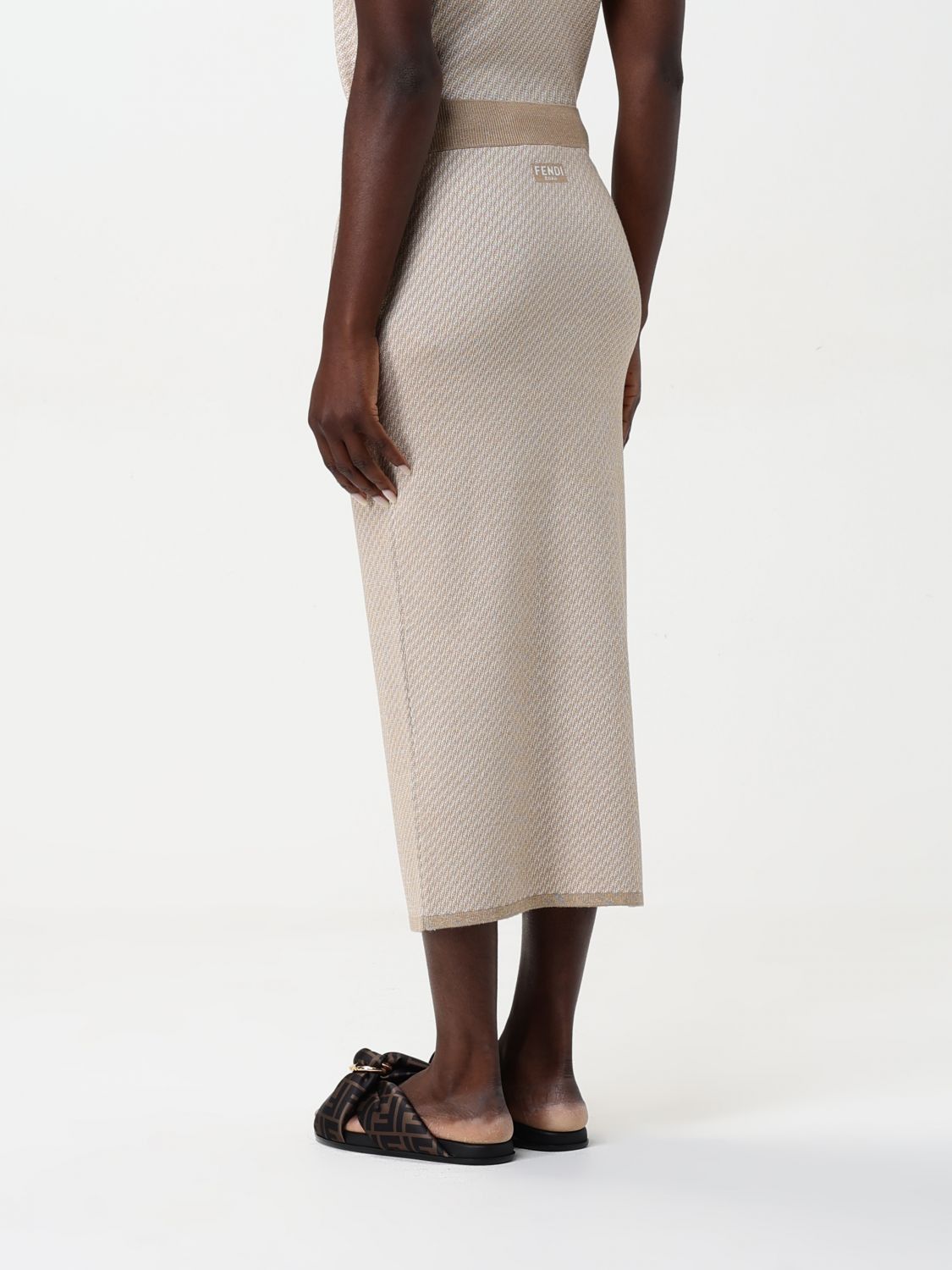 Fendi Fendi Skirt Woman Beige Size 27" / US 4 / IT 40 - 3 Thumbnail