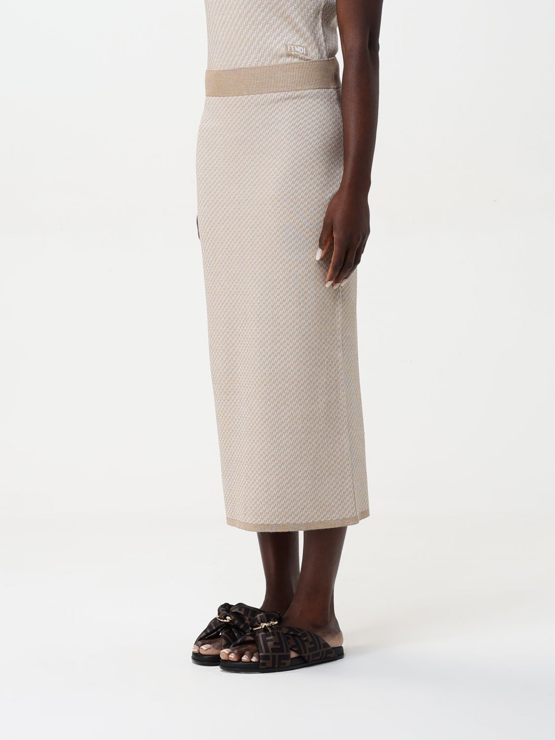 Fendi Fendi Skirt Woman Beige Size 27" / US 4 / IT 40 - 4 Thumbnail