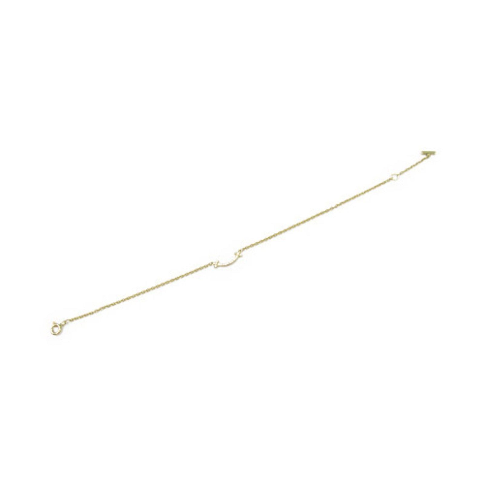 Tiffany & Co. Tiffany Co T Smile Mini Diamond Bracelet K18 (Yellow Gold) Clear Size ONE SIZE - 3 Thumbnail