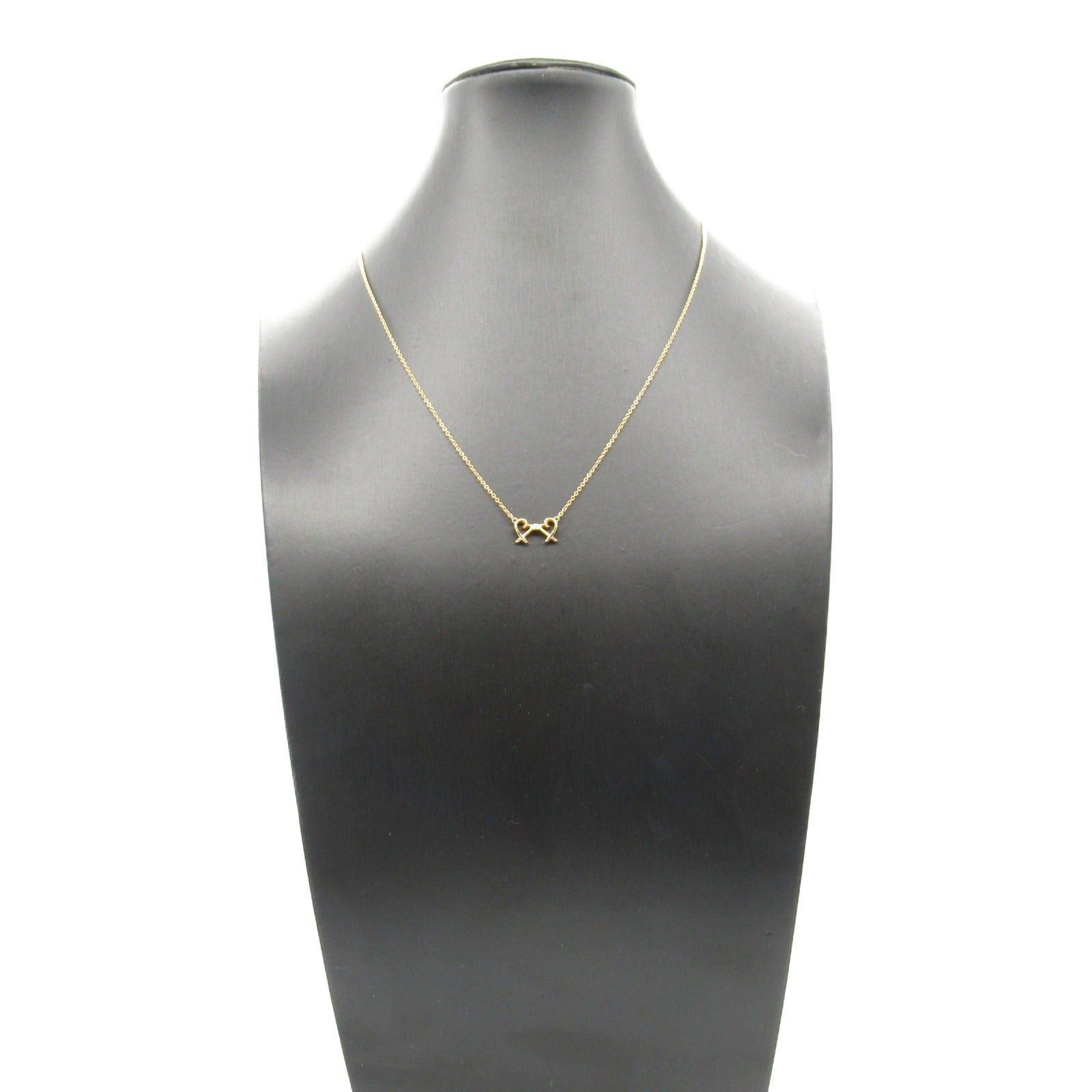 Tiffany & Co. Tiffany Co Double Loving Heart Diamond Necklace K18Pg (Pink Gold) Clear Size ONE SIZE - 5 Thumbnail
