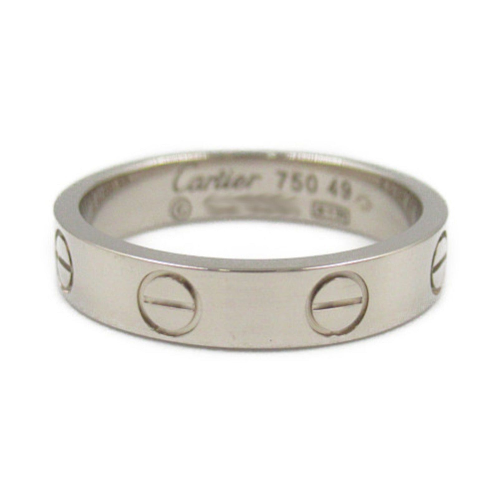 Cartier Cartier Mini Love Ring K18Wg (White Gold) Silver Size ONE SIZE - 3 Thumbnail