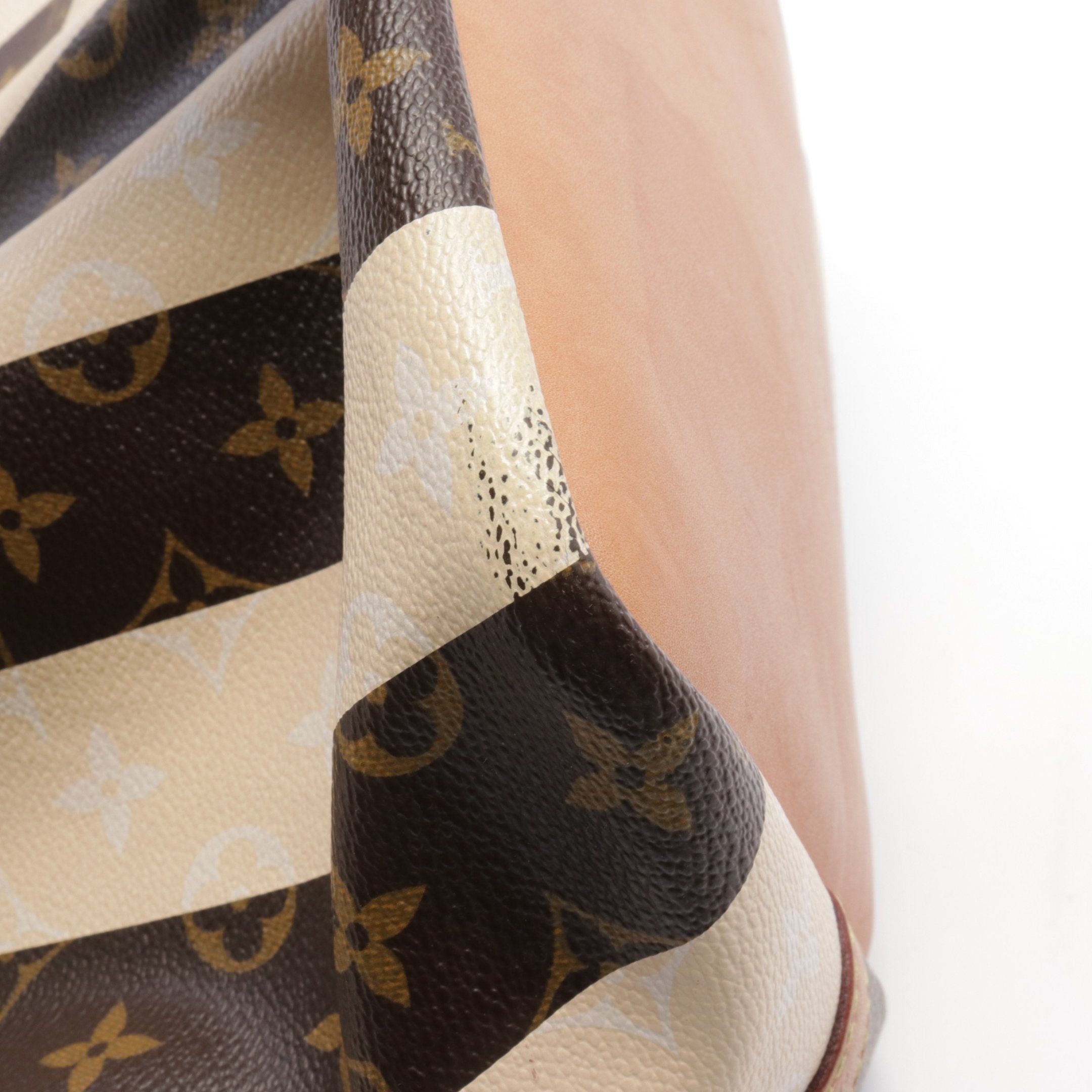 Louis Vuitton Louis Vuitton Peti Noe Monogram Rayures Shoulder Bag Leather Brown Beige Size ONE SIZE - 9 Thumbnail