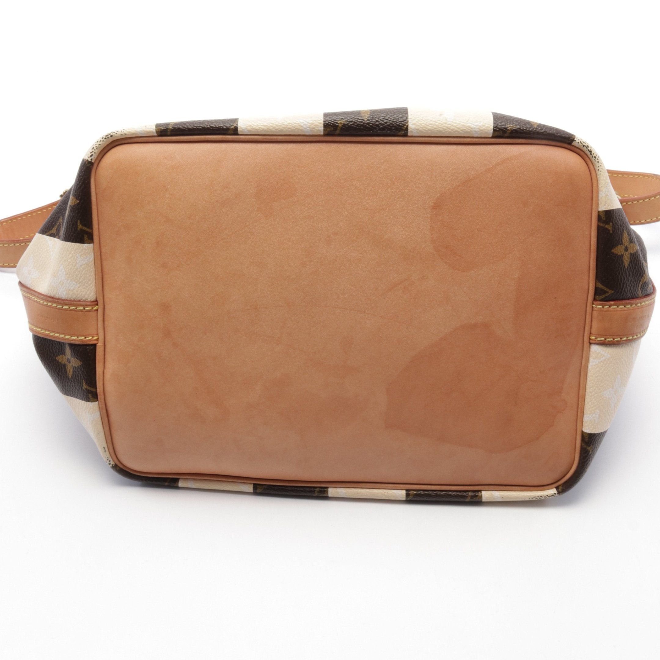 Louis Vuitton Louis Vuitton Peti Noe Monogram Rayures Shoulder Bag Leather Brown Beige Size ONE SIZE - 6 Thumbnail