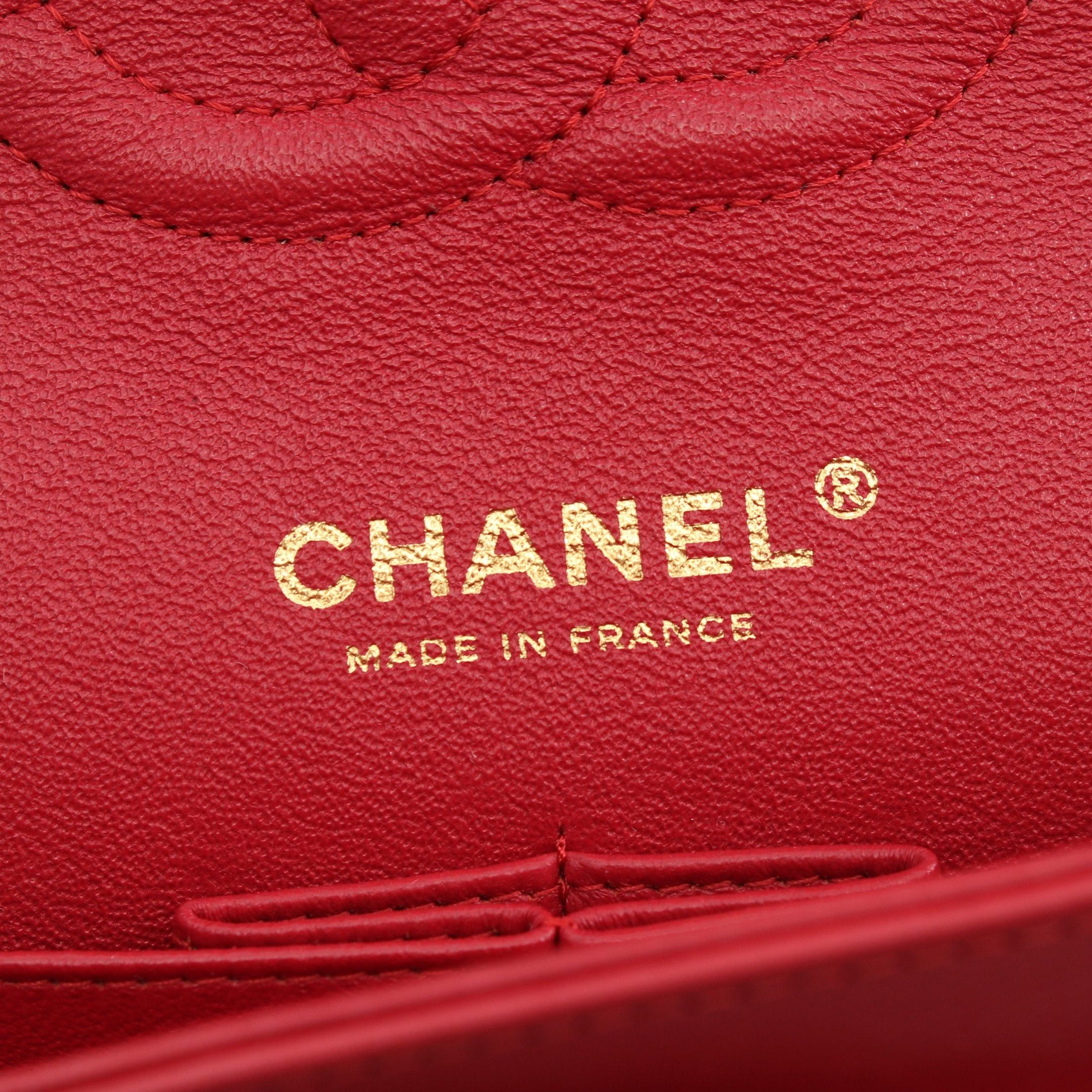 Chanel Chanel Matelasse Double Flap Chain Shoulder Bag Lambskin Red Gold Hardware Size ONE SIZE - 4 Thumbnail