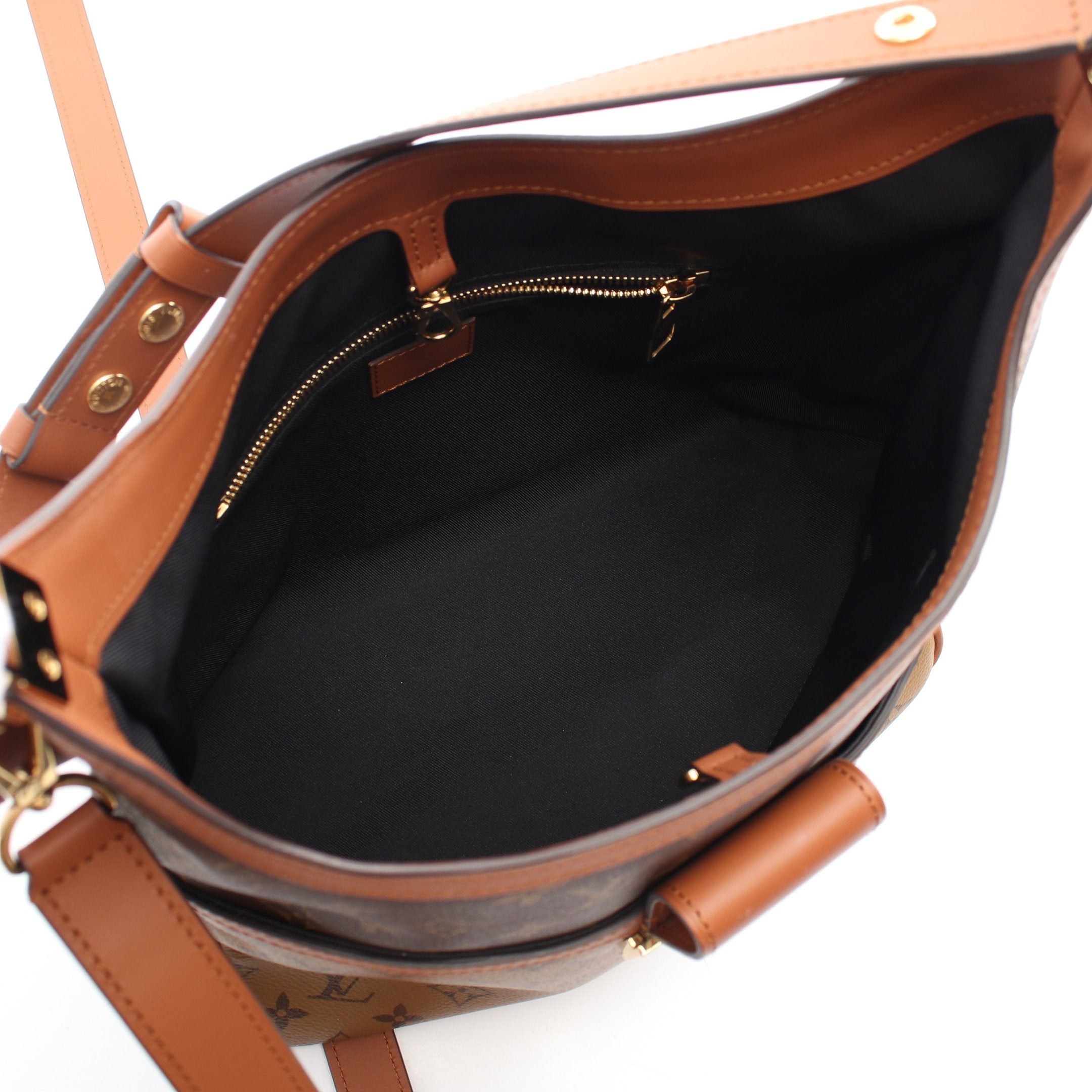 Louis Vuitton Louis Vuitton Hobo Dauphine Mm Monogram Reverse Shoulder Bag Leather Brown Beige Size ONE SIZE - 3 Thumbnail