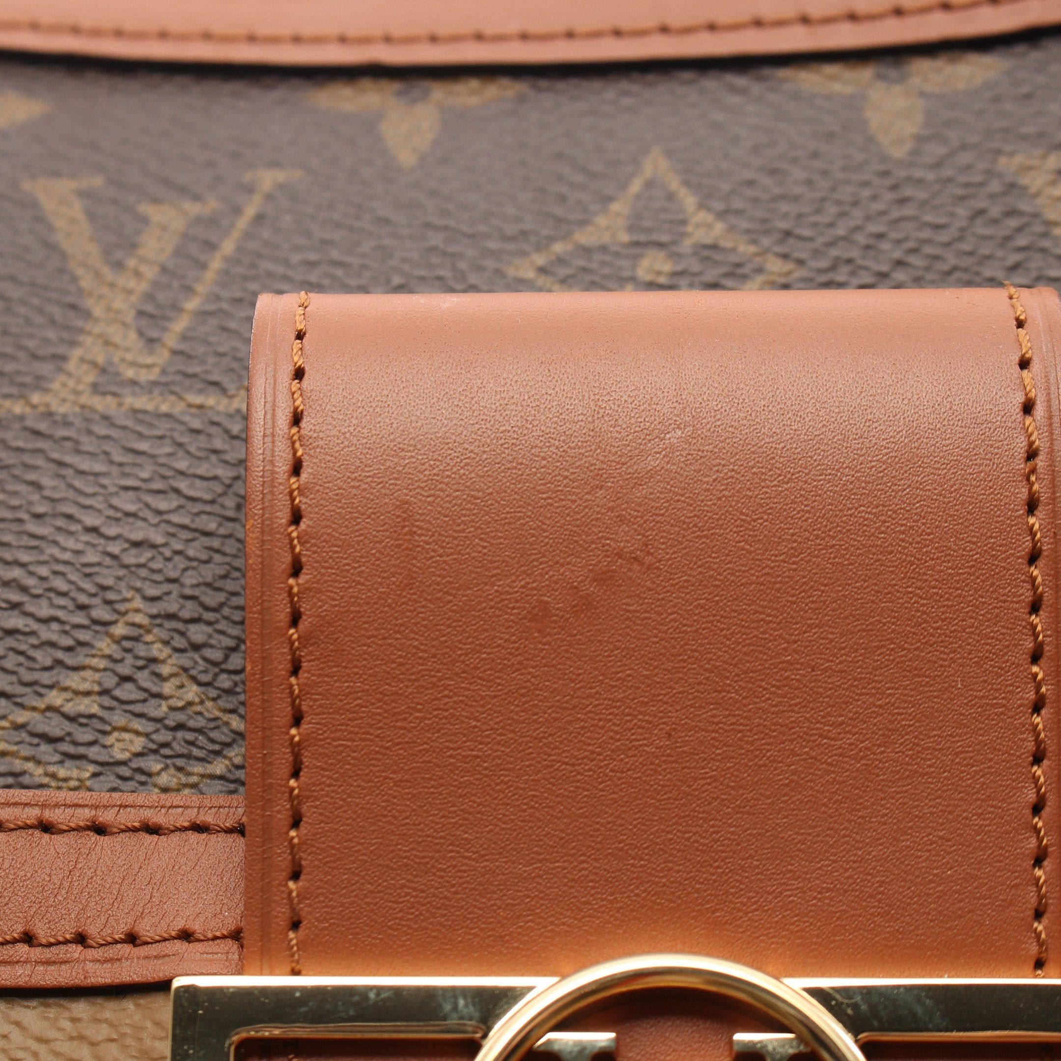 Louis Vuitton Louis Vuitton Hobo Dauphine Mm Monogram Reverse Shoulder Bag Leather Brown Beige Size ONE SIZE - 9 Thumbnail