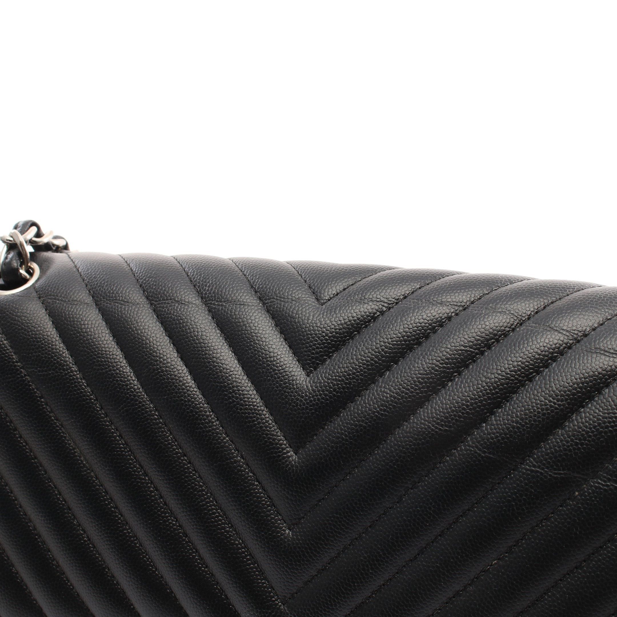 Chanel Chanel Matelasse Double Flap Chain Shoulder Bag Caviar Skin Black Gold Hardware Size ONE SIZE - 7 Thumbnail