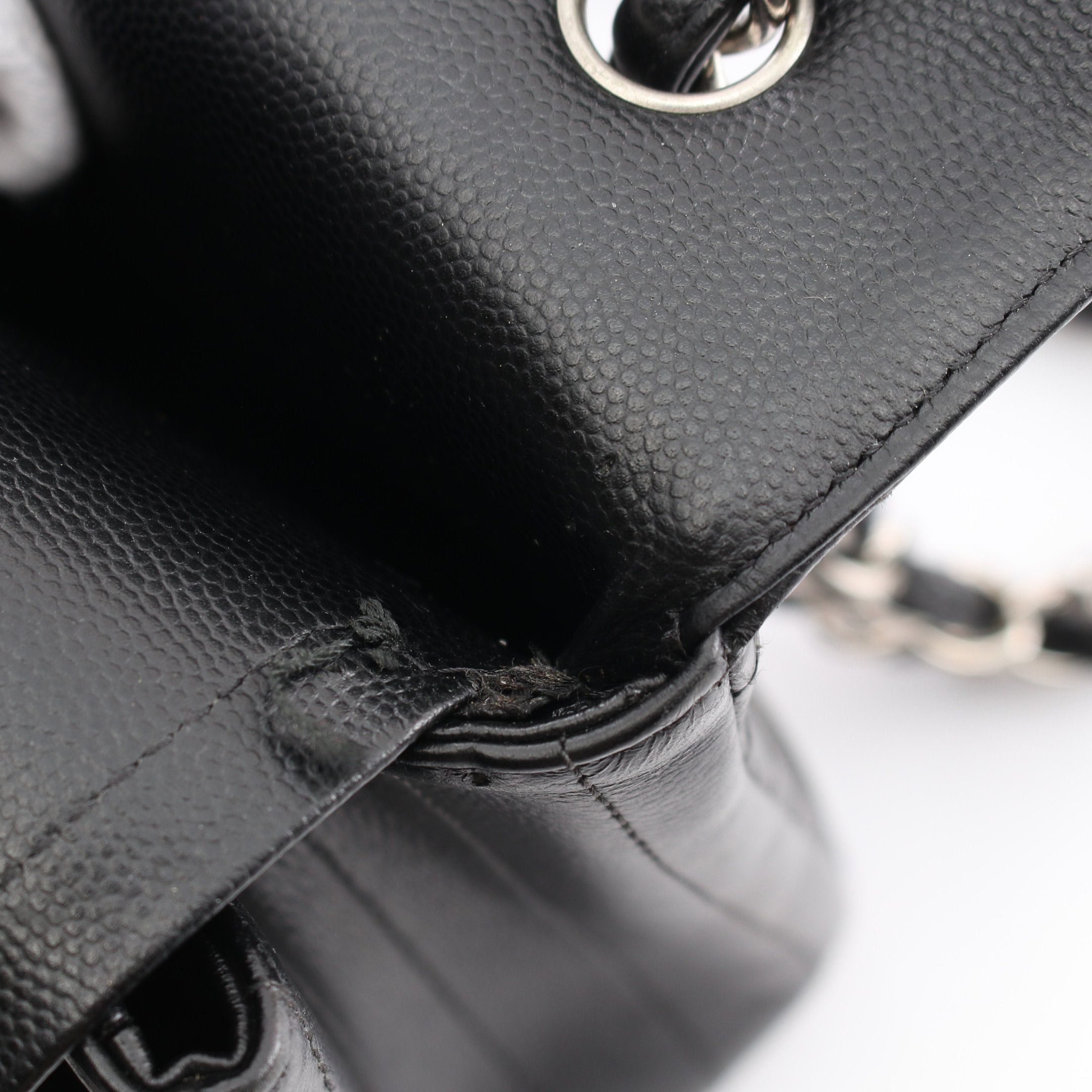 Chanel Chanel Matelasse Double Flap Chain Shoulder Bag Caviar Skin Black Gold Hardware Size ONE SIZE - 13 Thumbnail