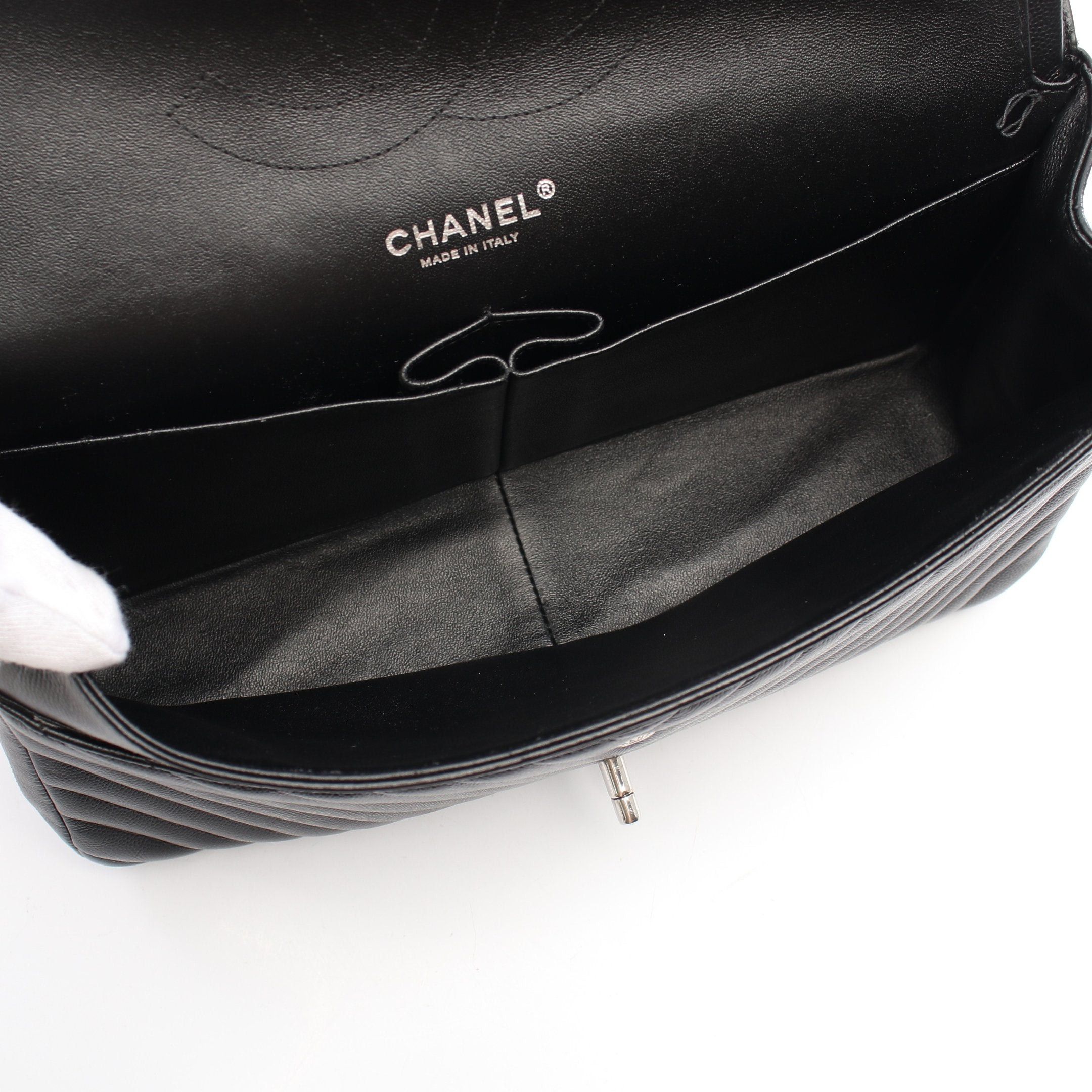 Chanel Chanel Matelasse Double Flap Chain Shoulder Bag Caviar Skin Black Gold Hardware Size ONE SIZE - 3 Thumbnail