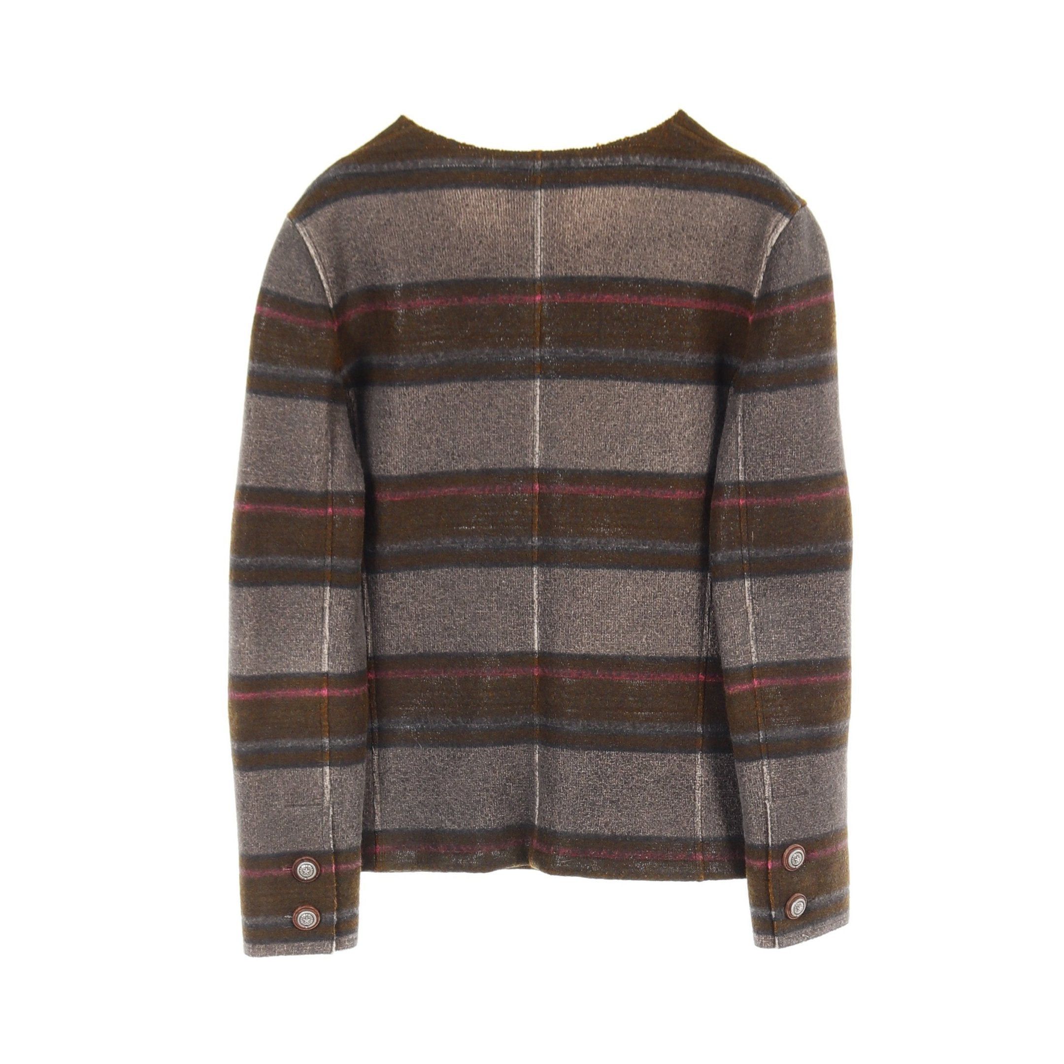 Chanel Chanel Paridalas No-Collar Jacket Crew Neck Cashmere Gray Brown Multicolor Size ONE SIZE - 2 Thumbnail