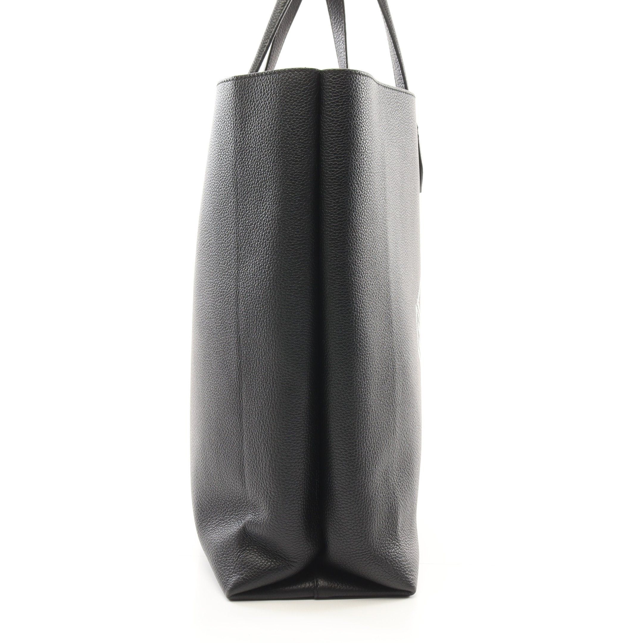 Burberry Burberry Lg Kane Handbag Tote Bag Leather Black Size ONE SIZE - 8 Thumbnail