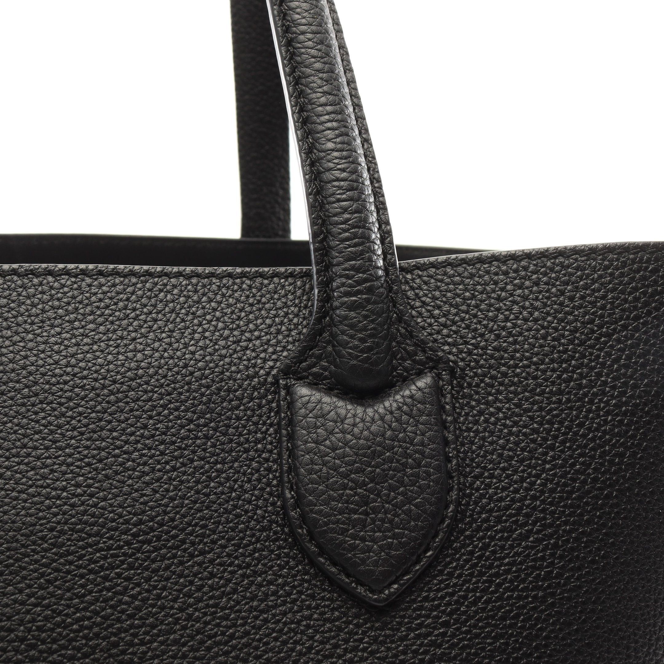 Burberry Burberry Lg Kane Handbag Tote Bag Leather Black Size ONE SIZE - 6 Thumbnail