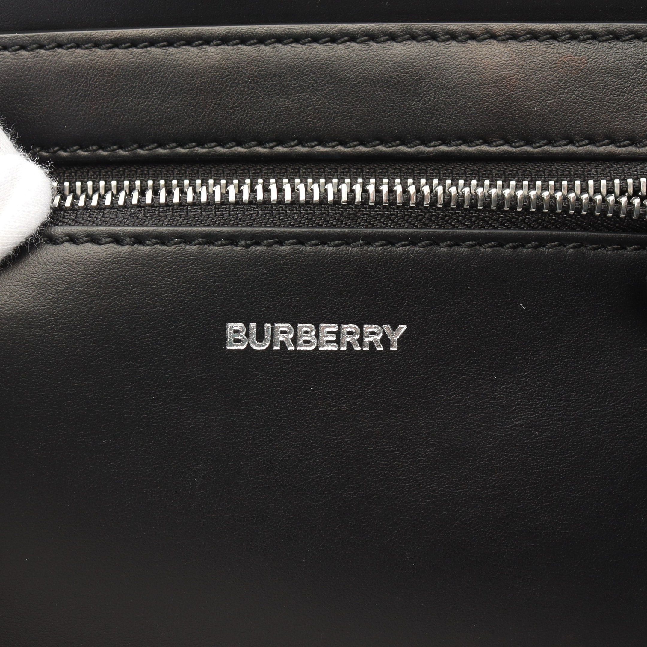 Burberry Burberry Lg Kane Handbag Tote Bag Leather Black Size ONE SIZE - 4 Thumbnail