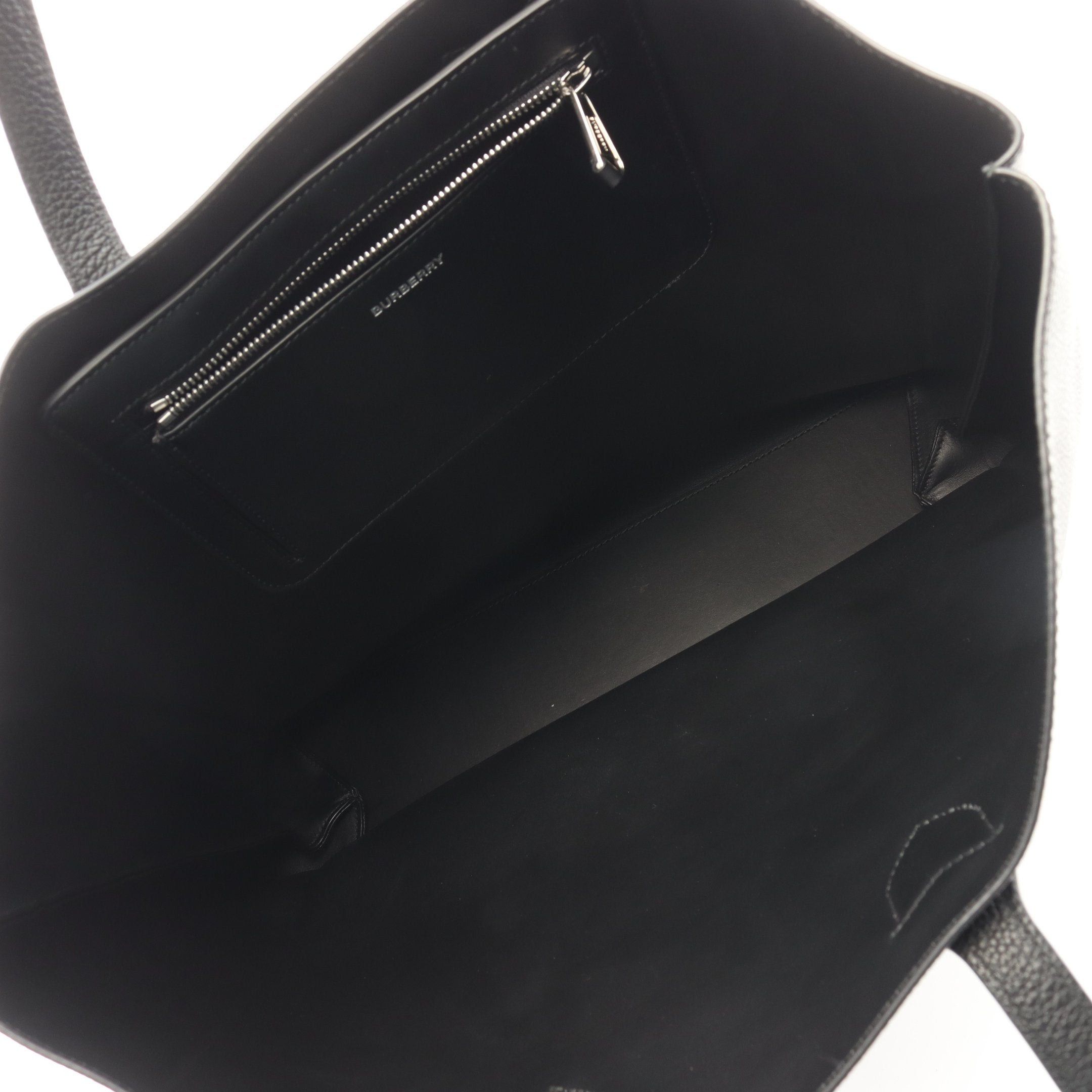 Burberry Burberry Lg Kane Handbag Tote Bag Leather Black Size ONE SIZE - 3 Thumbnail