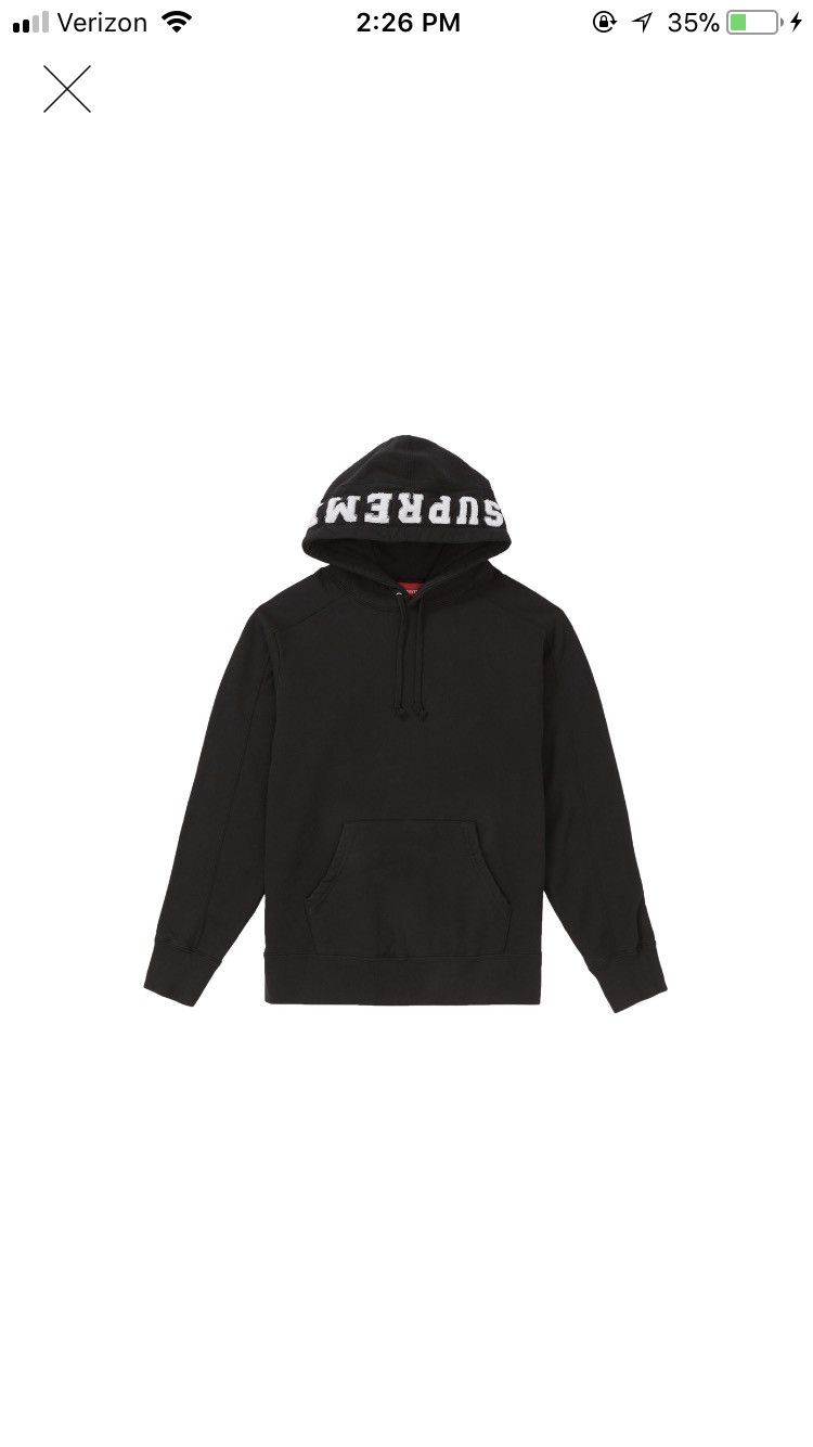 Supreme paneled hooded sweatshirt black online