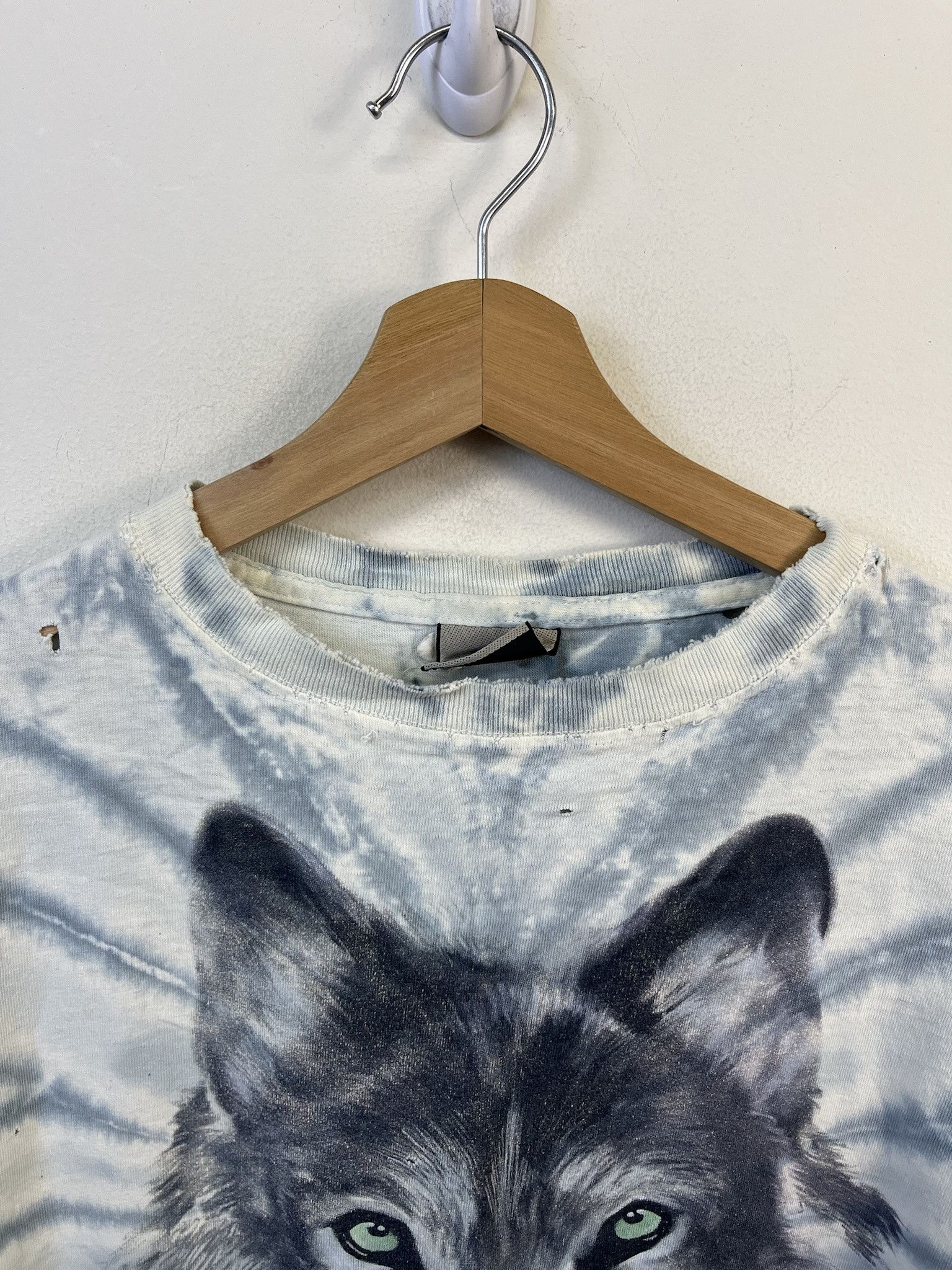 Other Vintage Wolf Tee 1990s Tie Dye Distressed Animal Tee Shrit Size XXL Size US XXL / EU 58 / 5 - 2 Thumbnail
