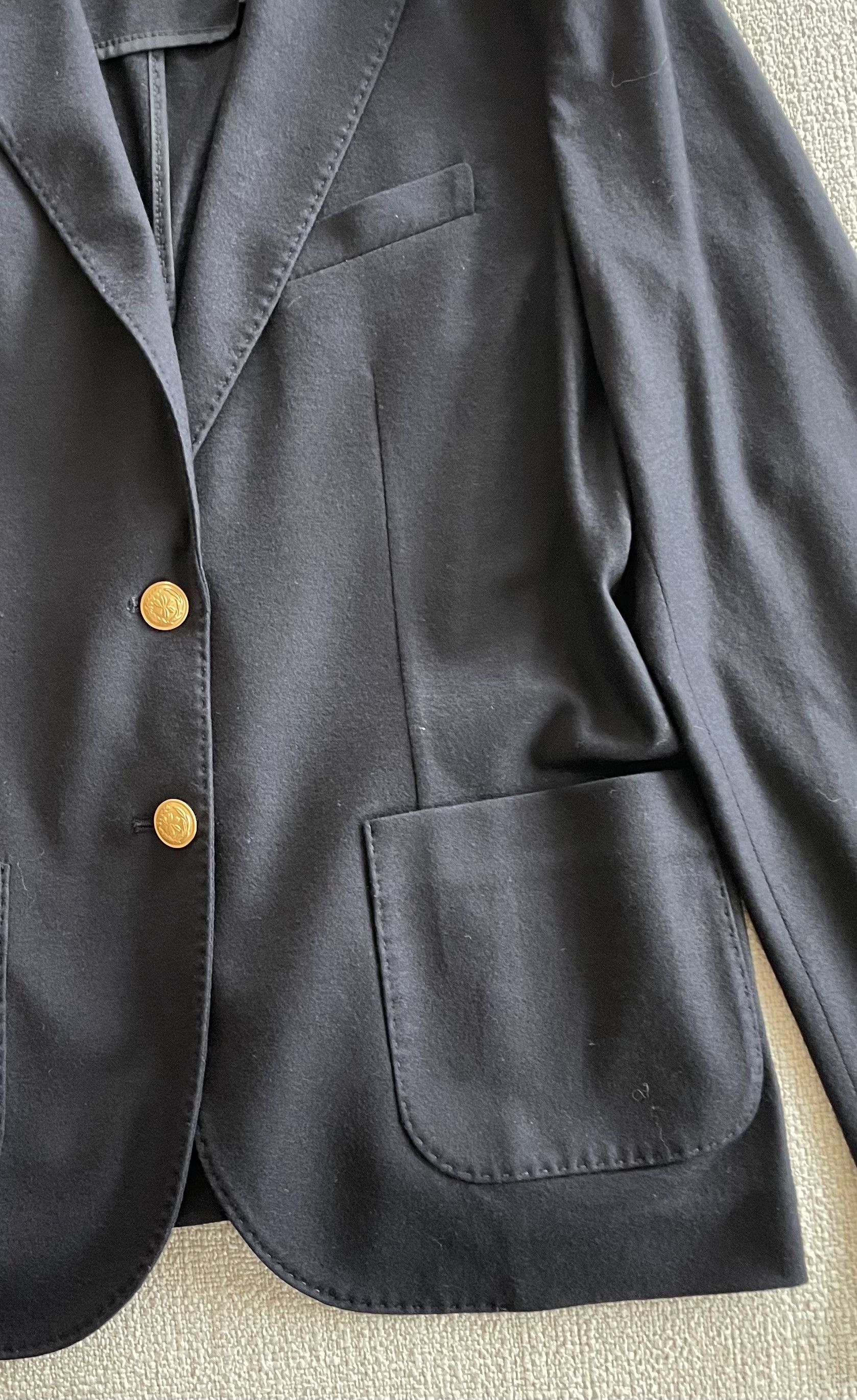 Circolo 1901 Navy Wool Gold Button Blazer Size L / US 10 / IT 46 - 3 Thumbnail