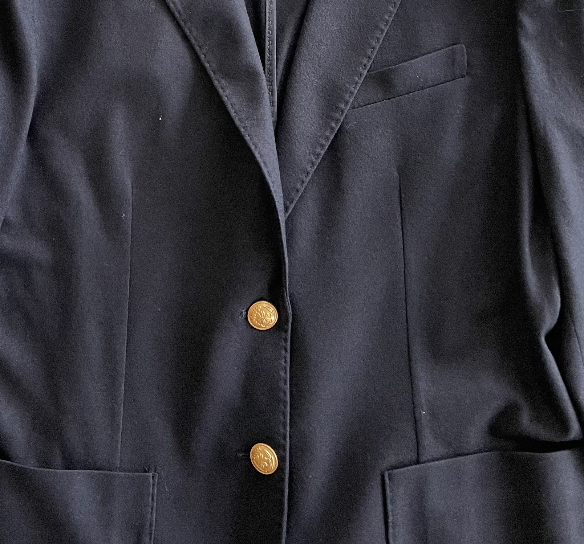 Circolo 1901 Navy Wool Gold Button Blazer Size L / US 10 / IT 46 - 4 Thumbnail