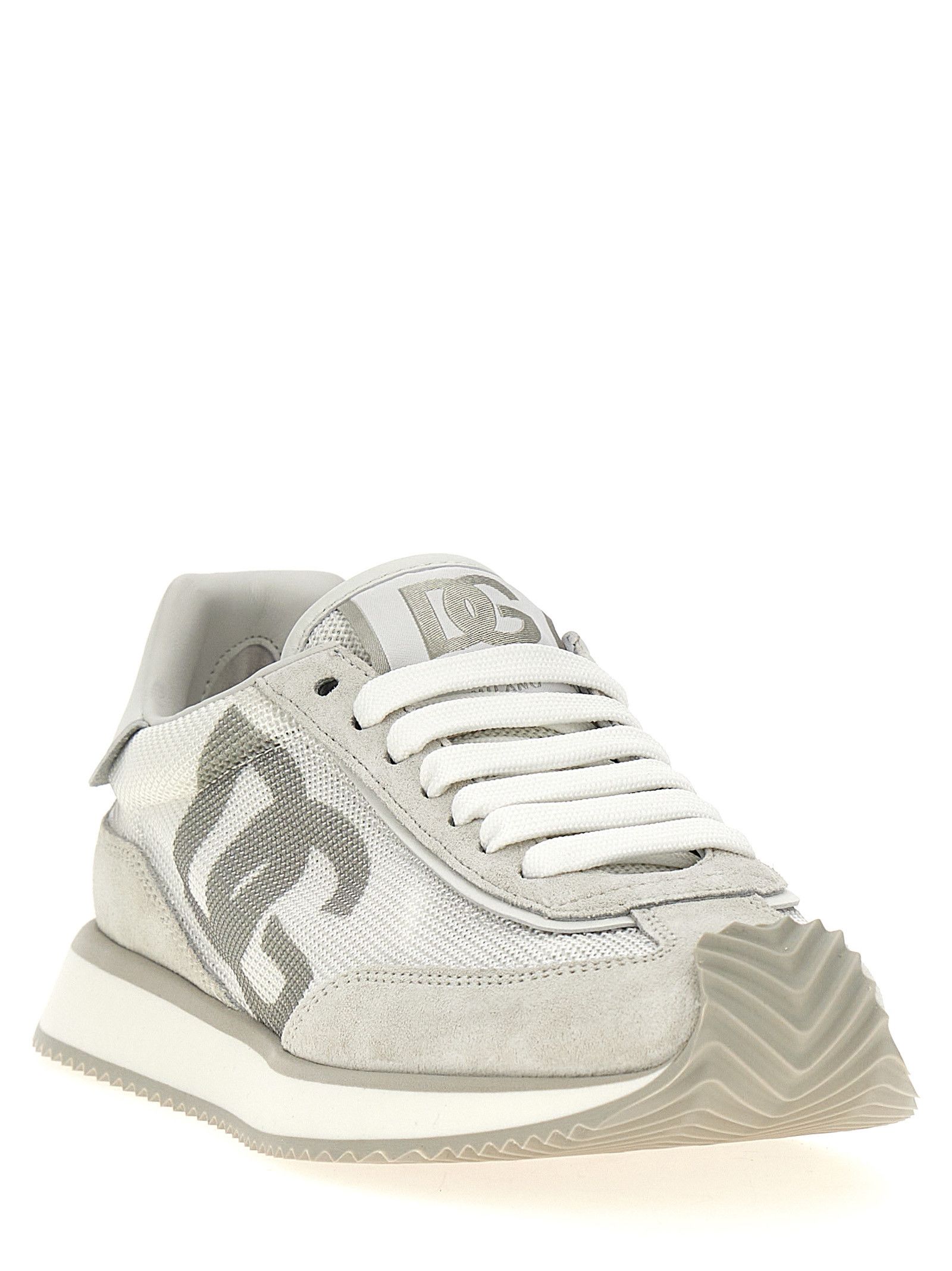 Dolce & Gabbana Women Dg Cushion Lace-Detailed Suede Sneakers