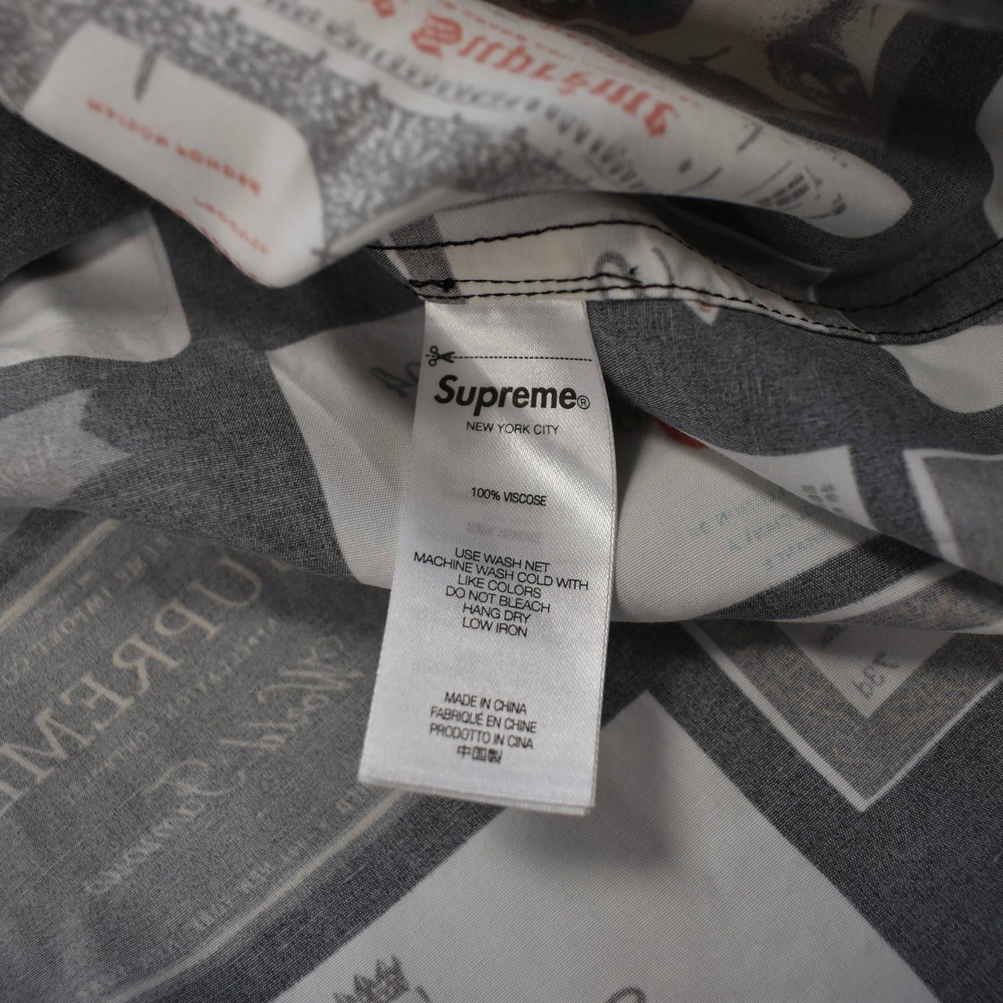 Supreme Supreme Wine Labels Allover Print Viscose Shirt Size US M / EU 48-50 / 2 - 7 Thumbnail