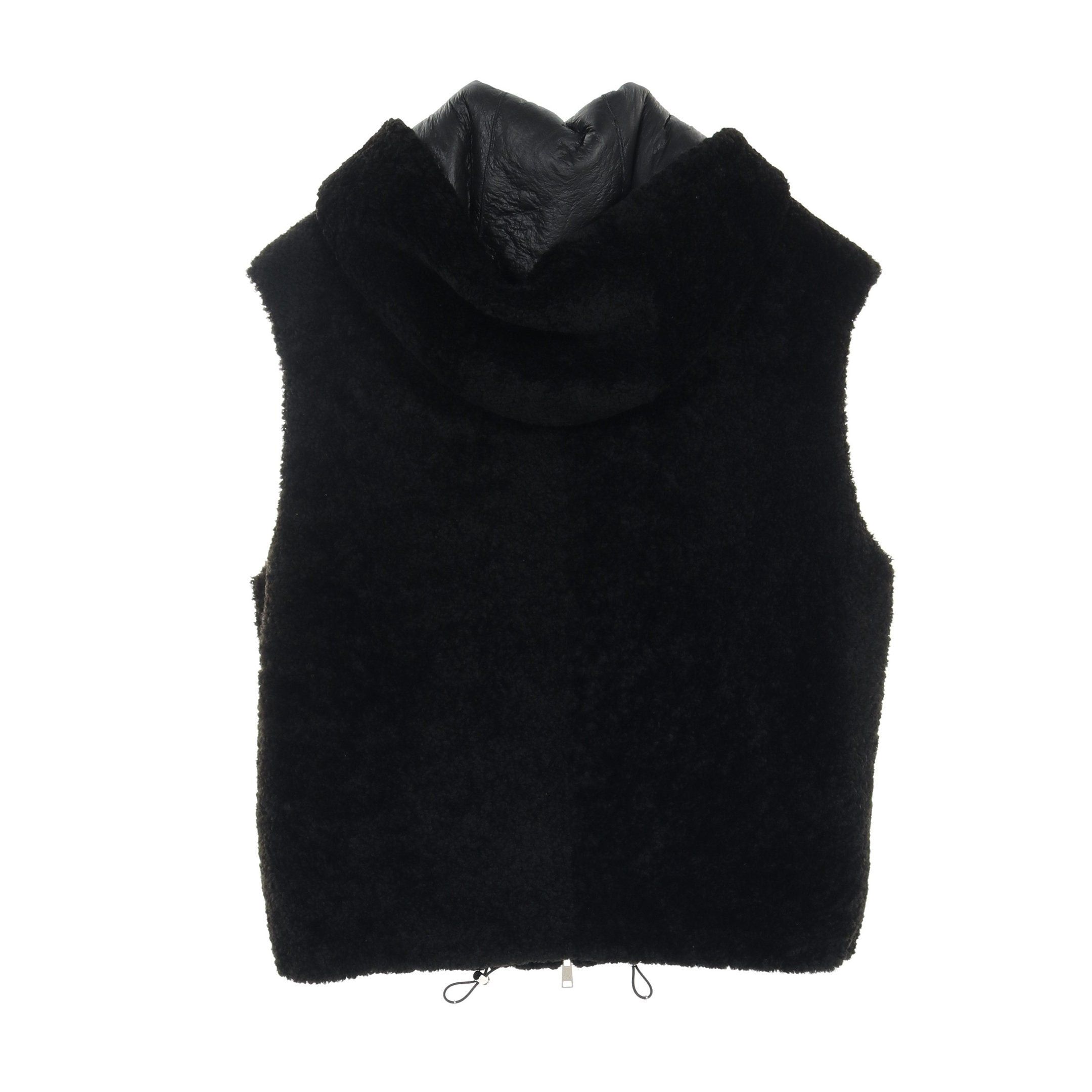 Prada Prada Nappa Shearling Vest Mouton Black Hooded Size ONE SIZE - 2 Thumbnail