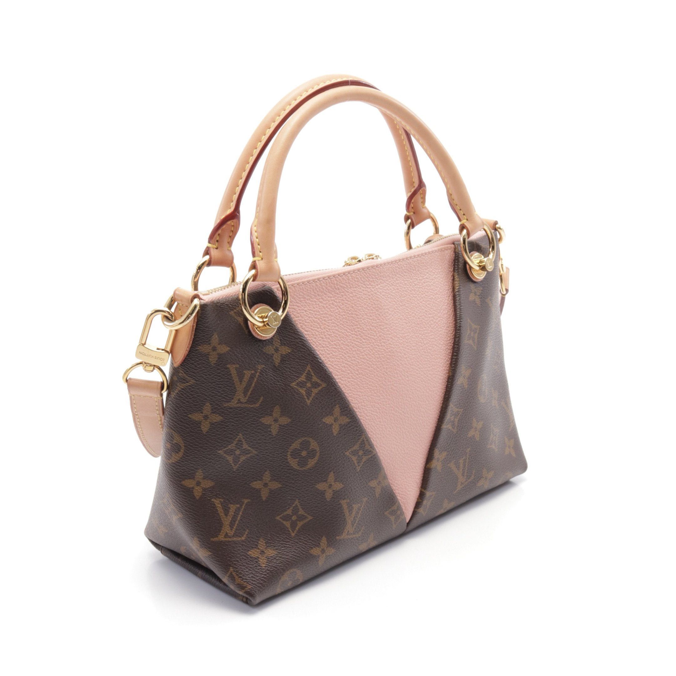 Louis Vuitton Louis Vuitton V Tote Bb Monogram Rose Poodle Handbag Bag Leather Brown Pink Size ONE SIZE - 2 Thumbnail