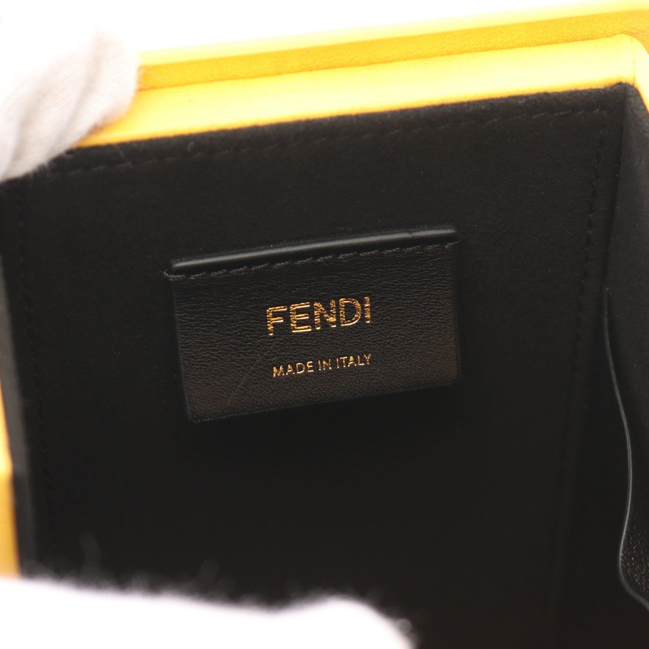 Fendi Fendi Box Shoulder Bag Leather Yellow Size ONE SIZE - 4 Thumbnail