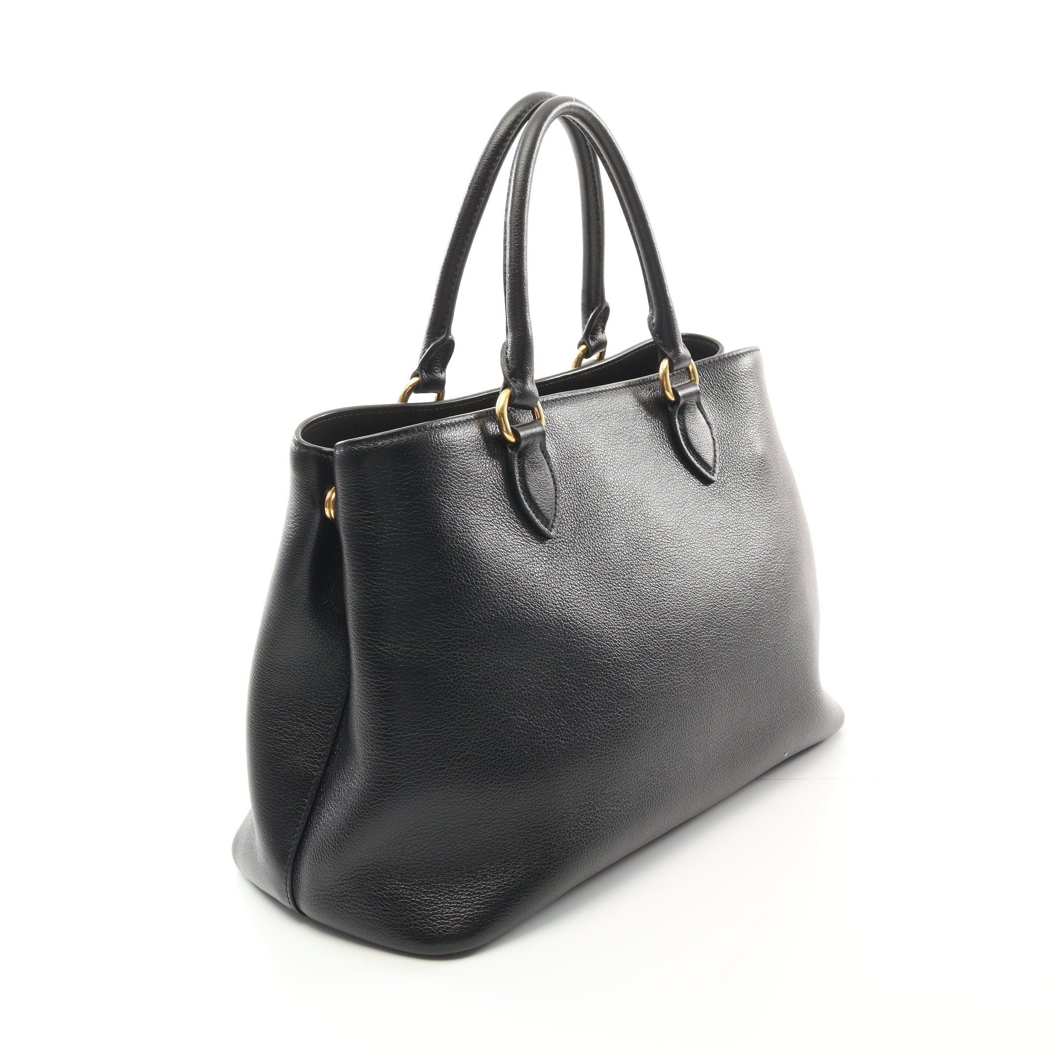 Prada Prada Handbag Leather Black Size ONE SIZE - 2 Thumbnail