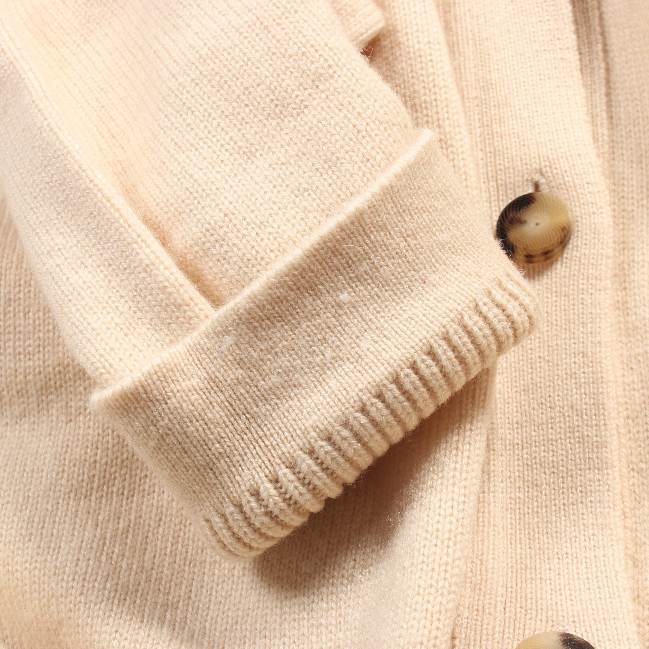 Hermes Hermes Cardigan Cashmere Light Beige Size ONE SIZE - 9 Thumbnail