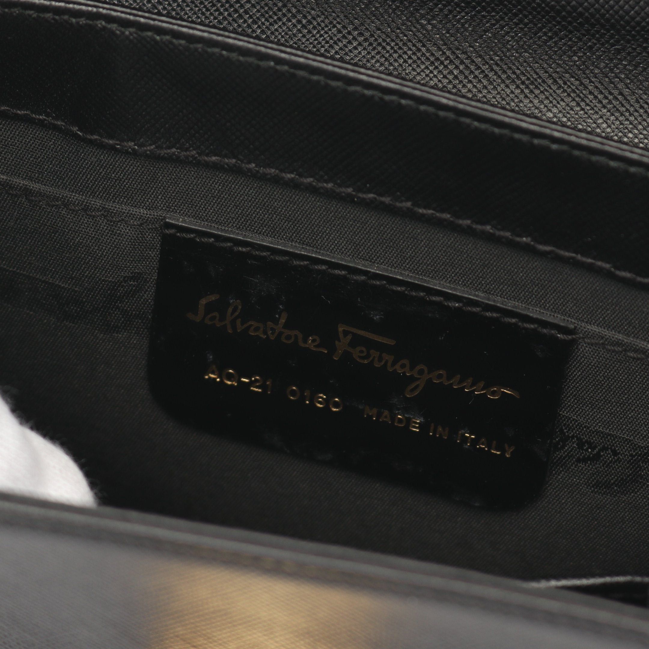 Salvatore Ferragamo Salvatore Ferragamo Gancini Handbag Leather Black Size ONE SIZE - 4 Thumbnail