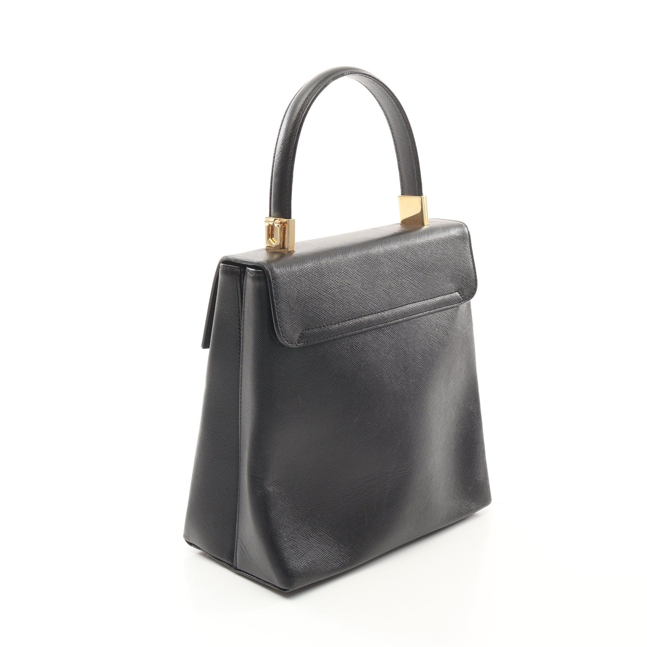 Salvatore Ferragamo Salvatore Ferragamo Gancini Handbag Leather Black Size ONE SIZE - 2 Thumbnail