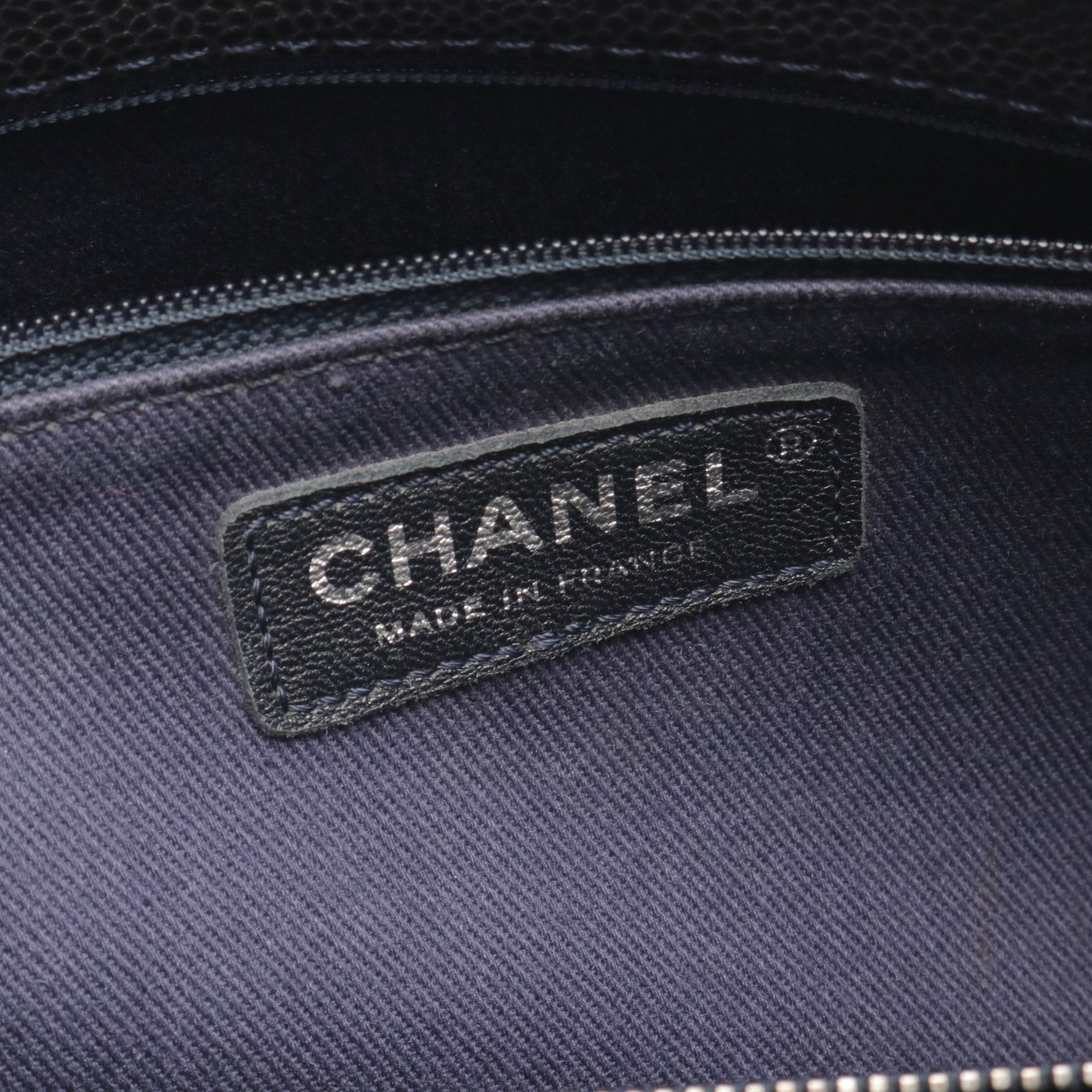 Chanel Chanel Coco Mark Chain Shoulder Bag Tote Caviar Skin Dark Gray Antique Silver Hardware Size ONE SIZE - 4 Thumbnail